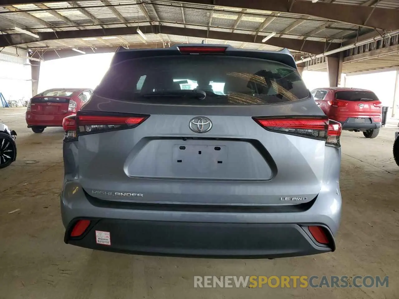 6 Photograph of a damaged car 5TDBZRBH2LS026347 TOYOTA HIGHLANDER 2020