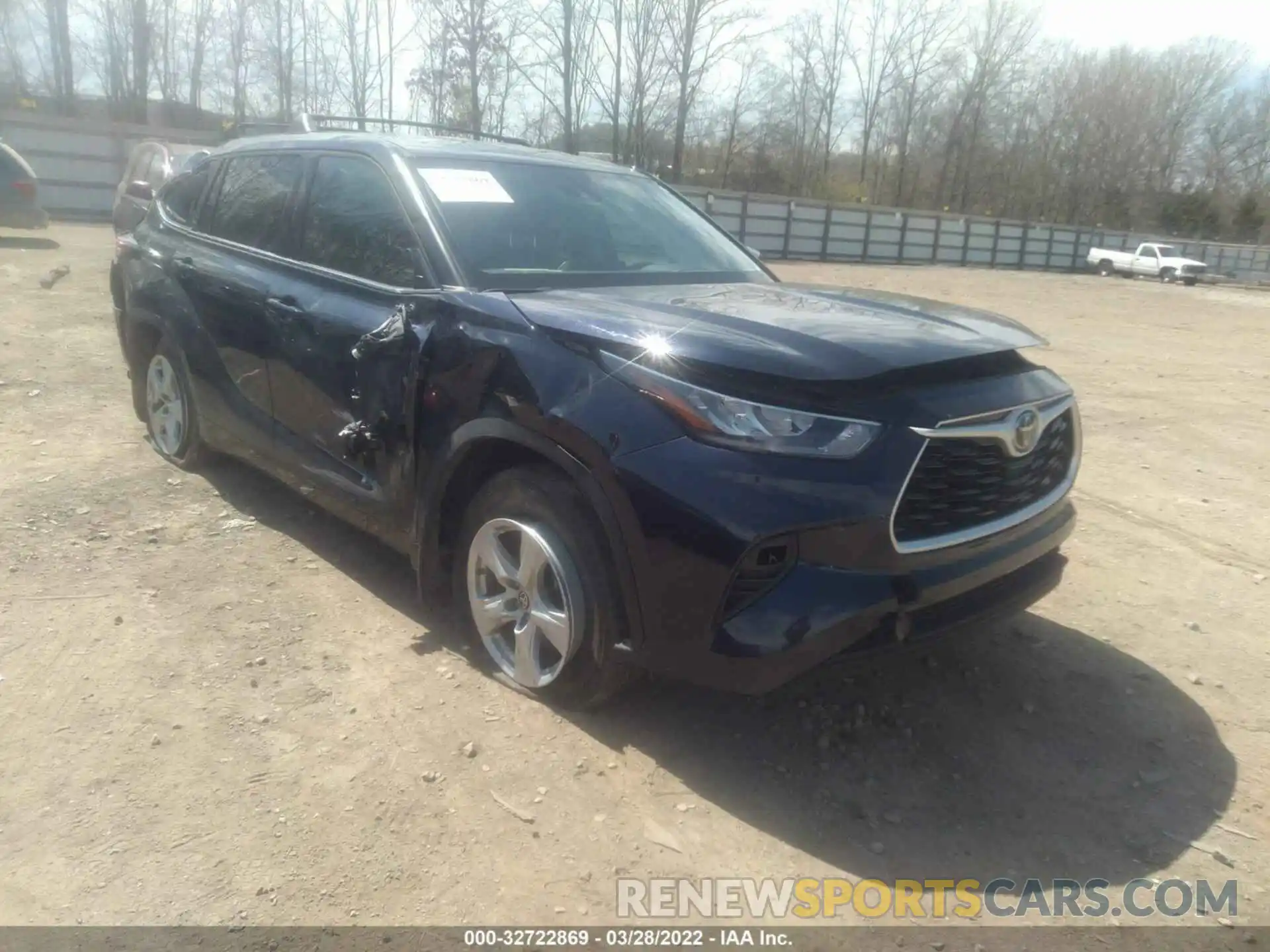 1 Photograph of a damaged car 5TDBZRBH2LS034190 TOYOTA HIGHLANDER 2020