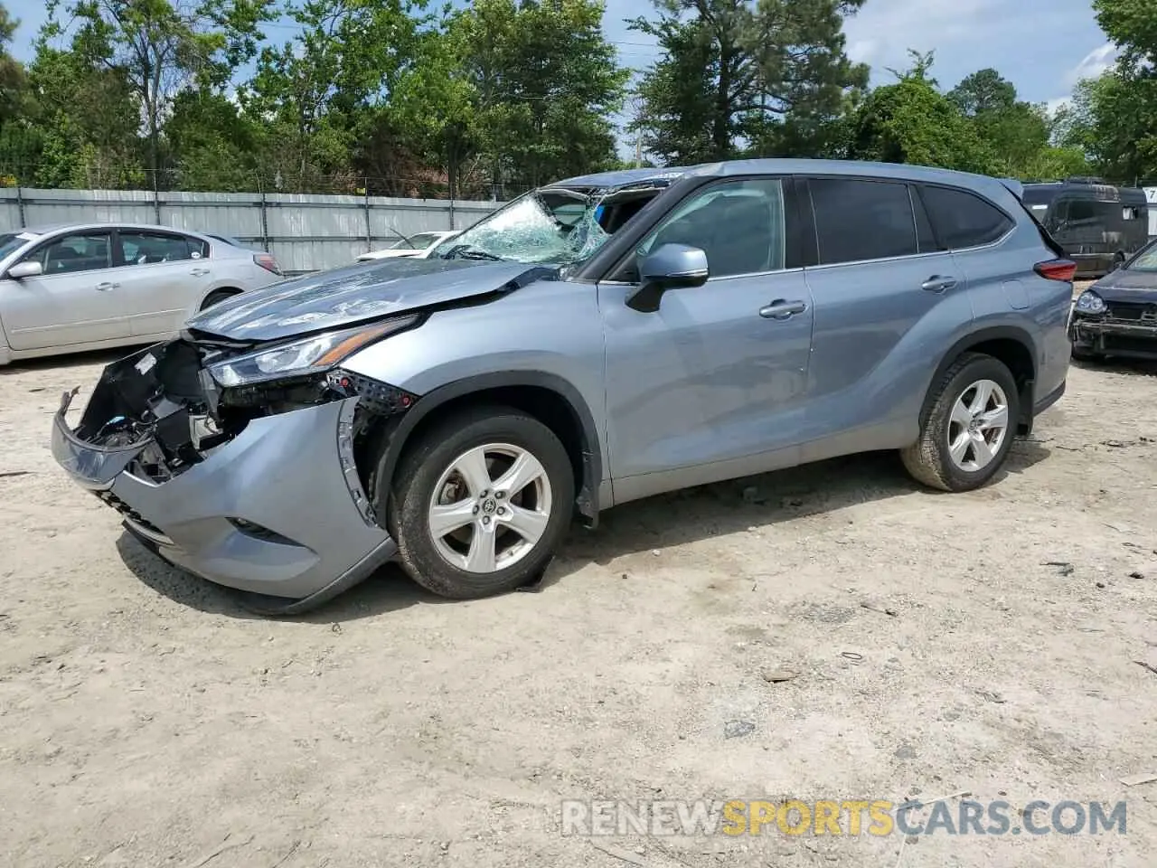 1 Photograph of a damaged car 5TDBZRBH3LS009010 TOYOTA HIGHLANDER 2020