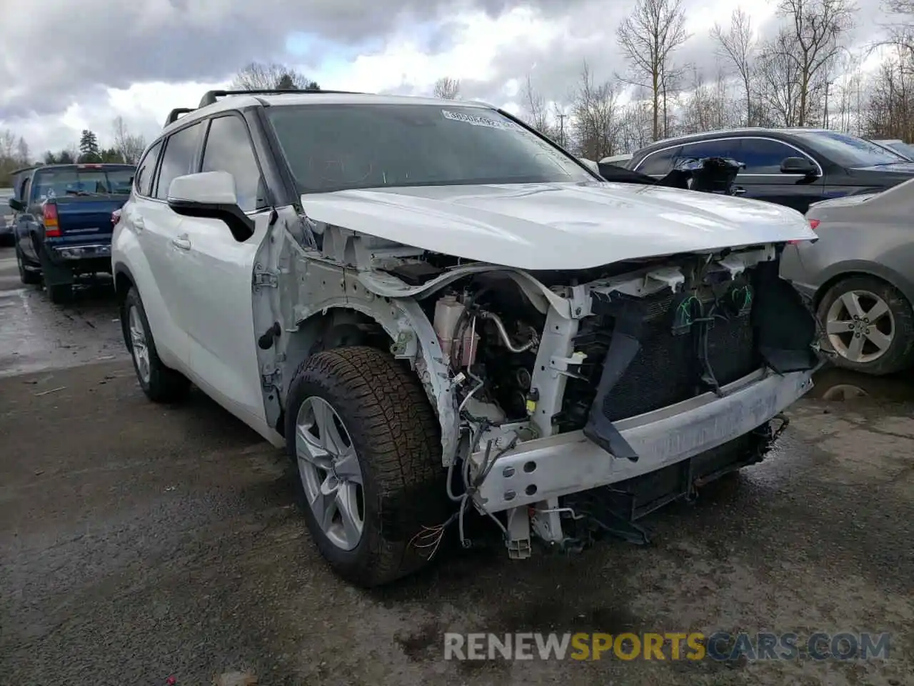 1 Photograph of a damaged car 5TDBZRBH3LS015549 TOYOTA HIGHLANDER 2020