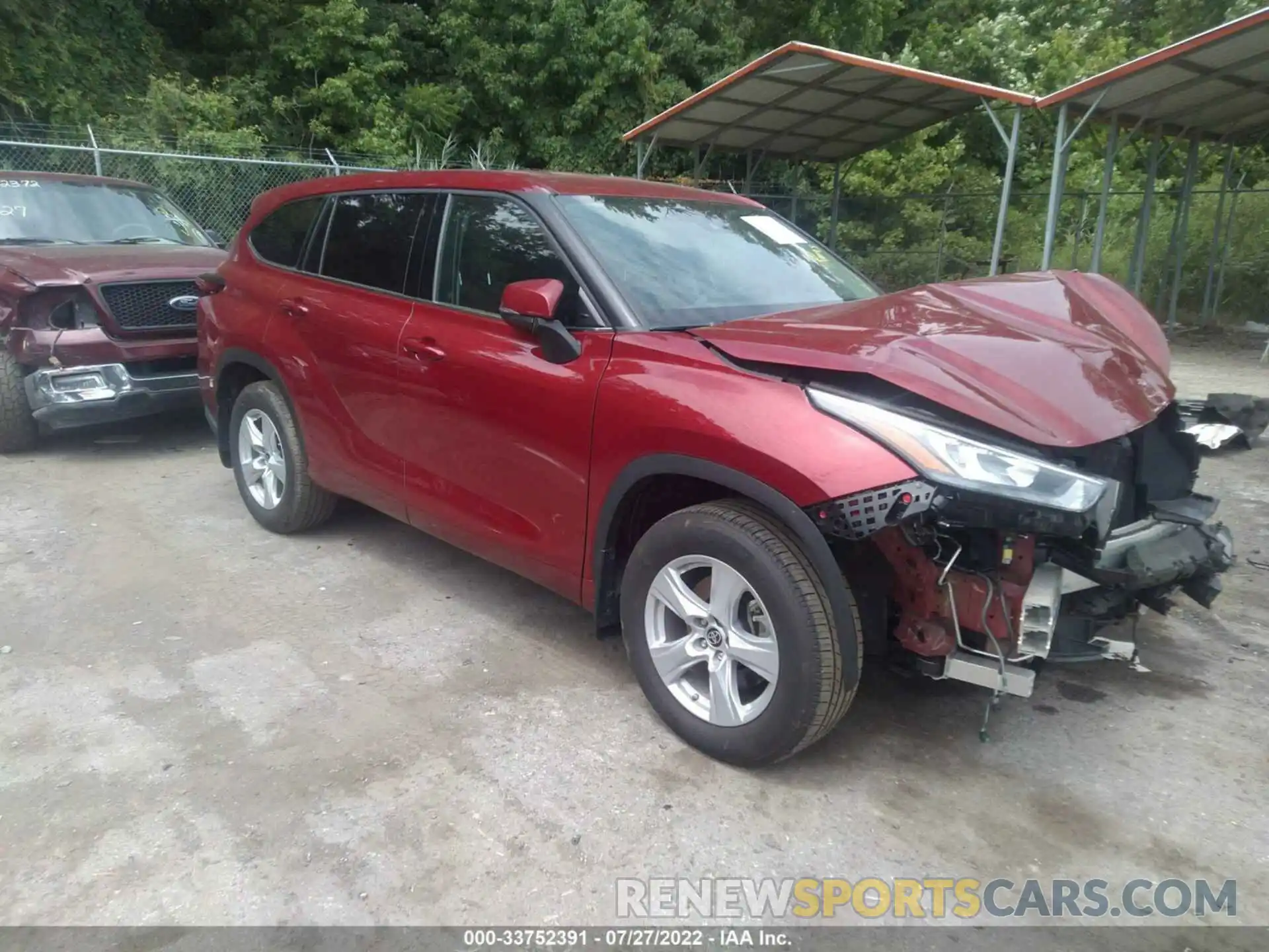 1 Photograph of a damaged car 5TDBZRBH4LS035342 TOYOTA HIGHLANDER 2020