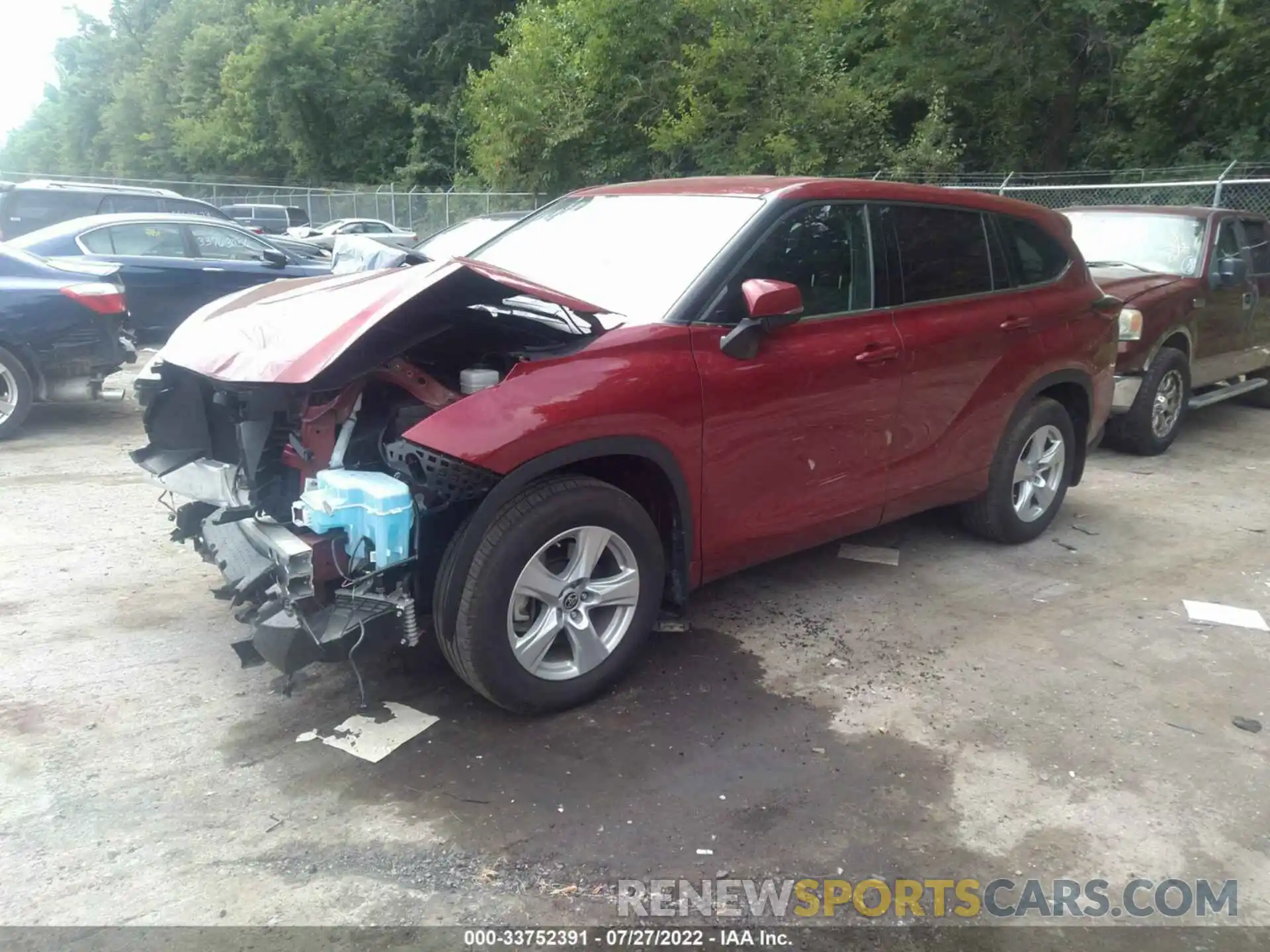 2 Photograph of a damaged car 5TDBZRBH4LS035342 TOYOTA HIGHLANDER 2020