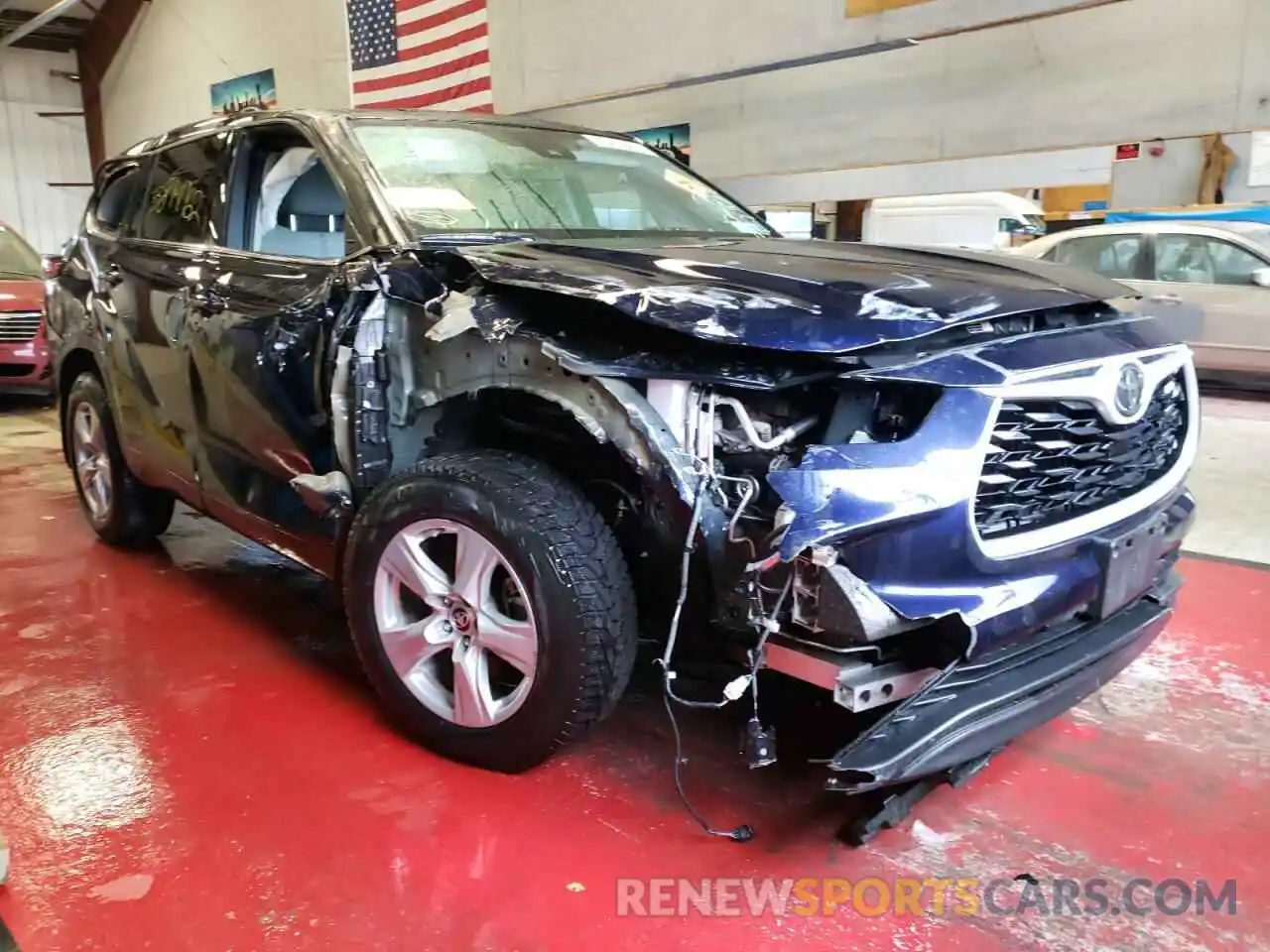 1 Photograph of a damaged car 5TDBZRBH5LS022468 TOYOTA HIGHLANDER 2020