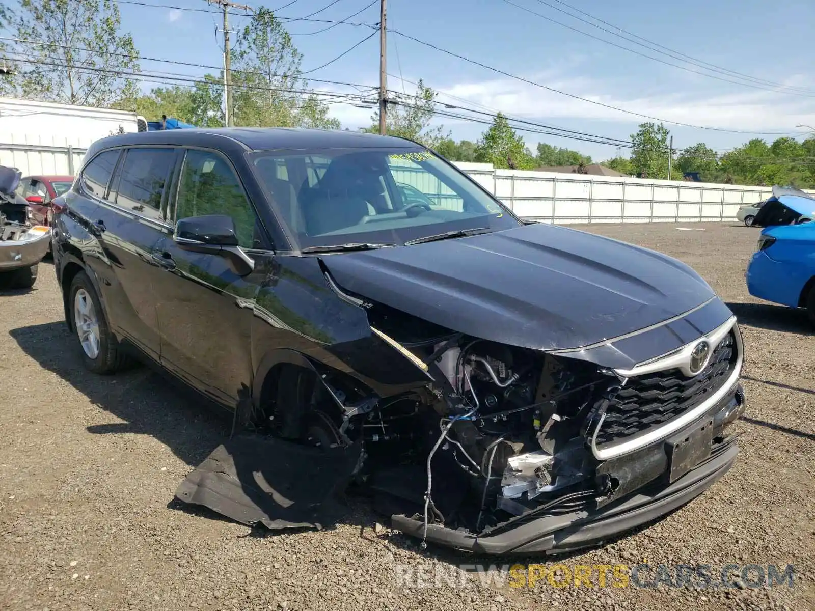 1 Photograph of a damaged car 5TDBZRBH6LS013309 TOYOTA HIGHLANDER 2020