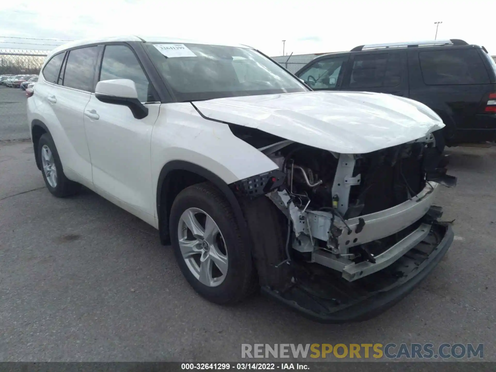 1 Photograph of a damaged car 5TDBZRBH7LS051437 TOYOTA HIGHLANDER 2020