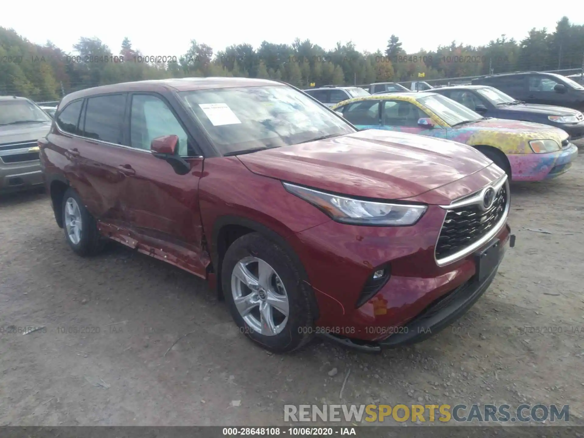 1 Photograph of a damaged car 5TDBZRBH7LS509400 TOYOTA HIGHLANDER 2020