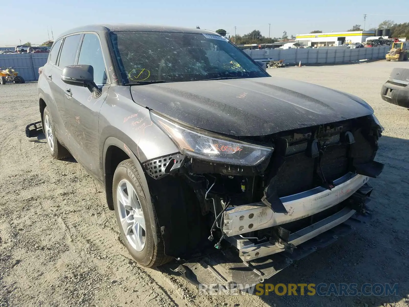 1 Photograph of a damaged car 5TDBZRBH8LS512824 TOYOTA HIGHLANDER 2020
