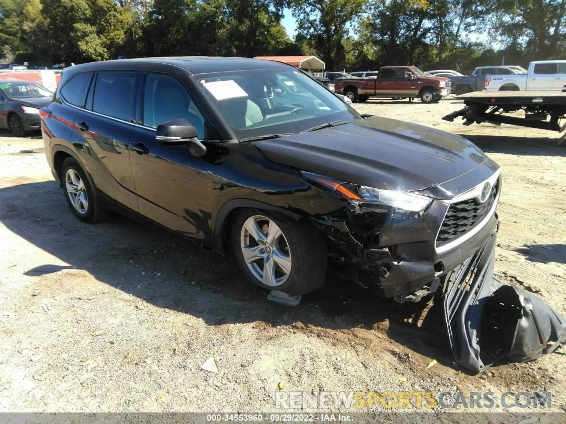 1 Photograph of a damaged car 5TDCZRAH0LS019421 TOYOTA HIGHLANDER 2020