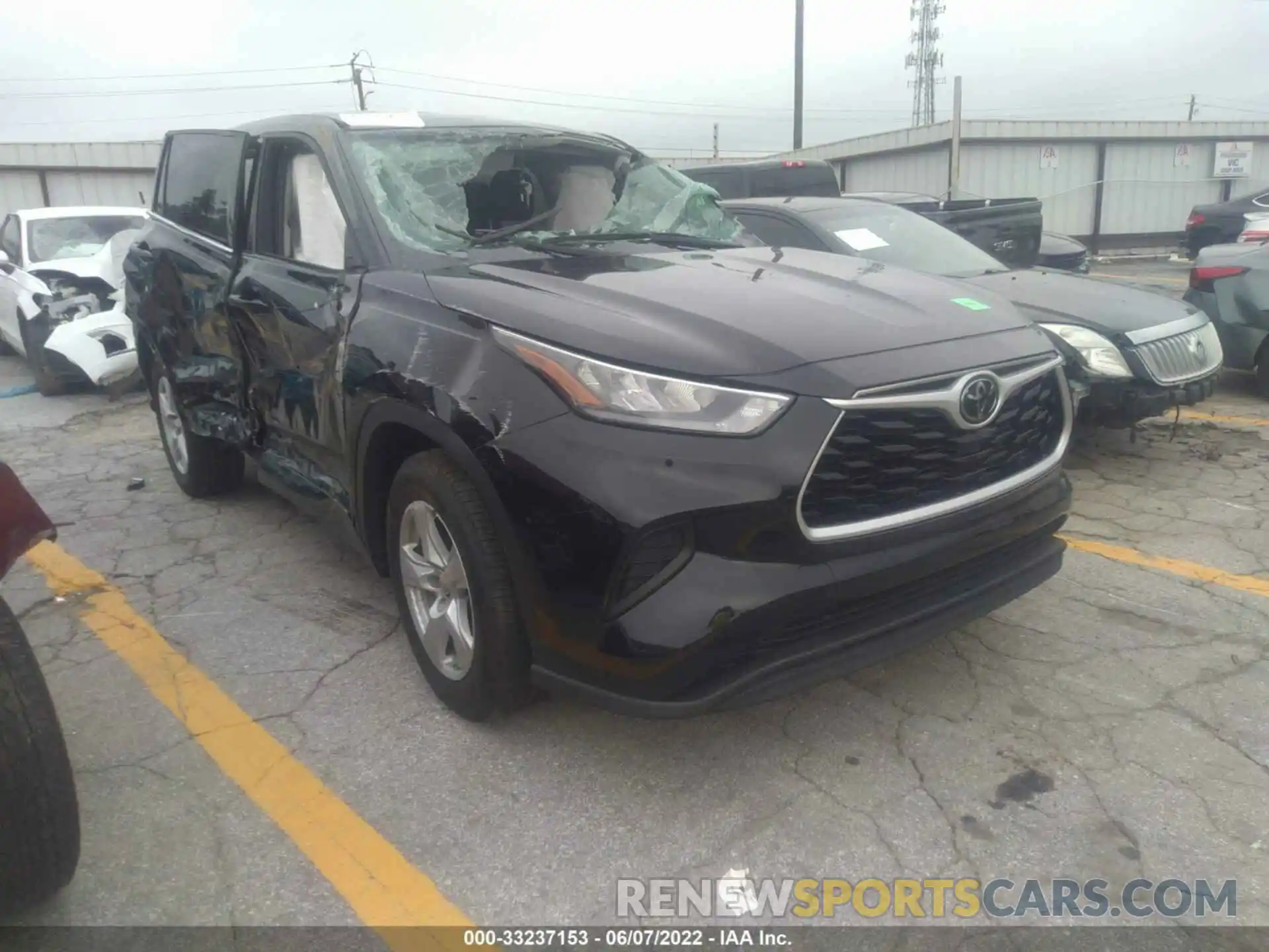 1 Photograph of a damaged car 5TDCZRAH0LS500673 TOYOTA HIGHLANDER 2020