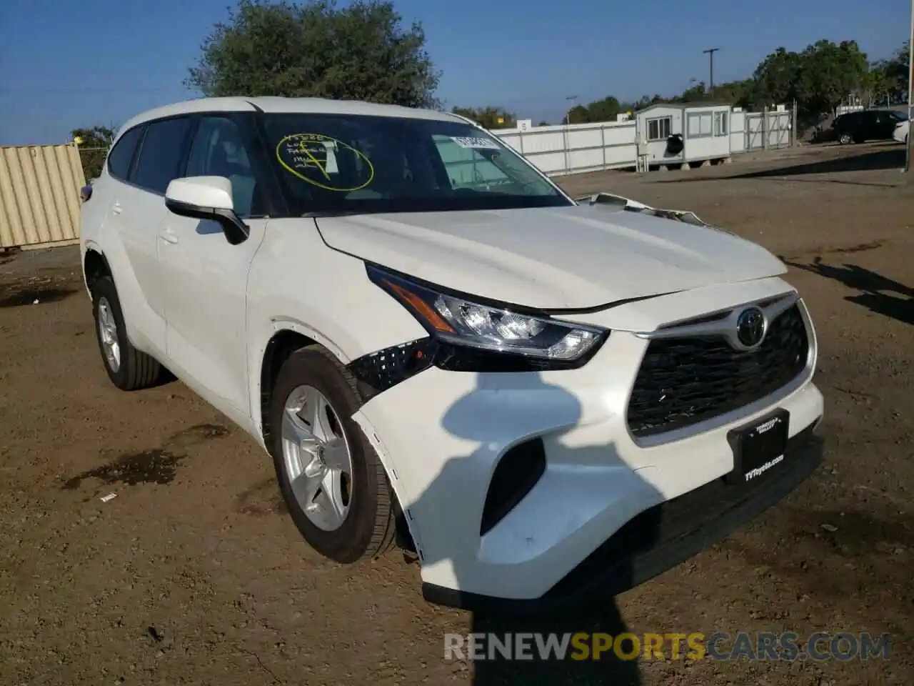 1 Photograph of a damaged car 5TDCZRAH0LS503833 TOYOTA HIGHLANDER 2020