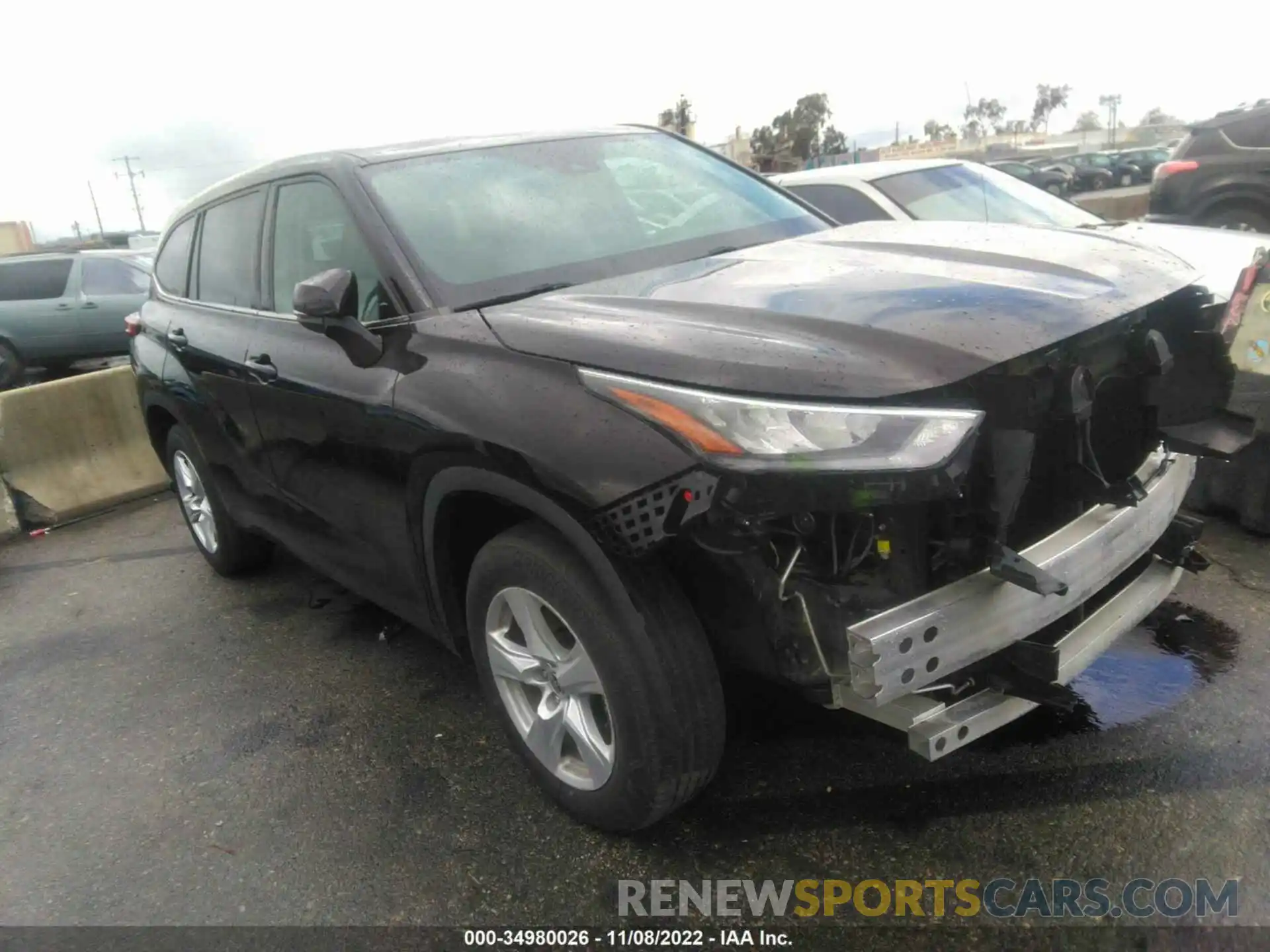 1 Photograph of a damaged car 5TDCZRAH1LS017354 TOYOTA HIGHLANDER 2020