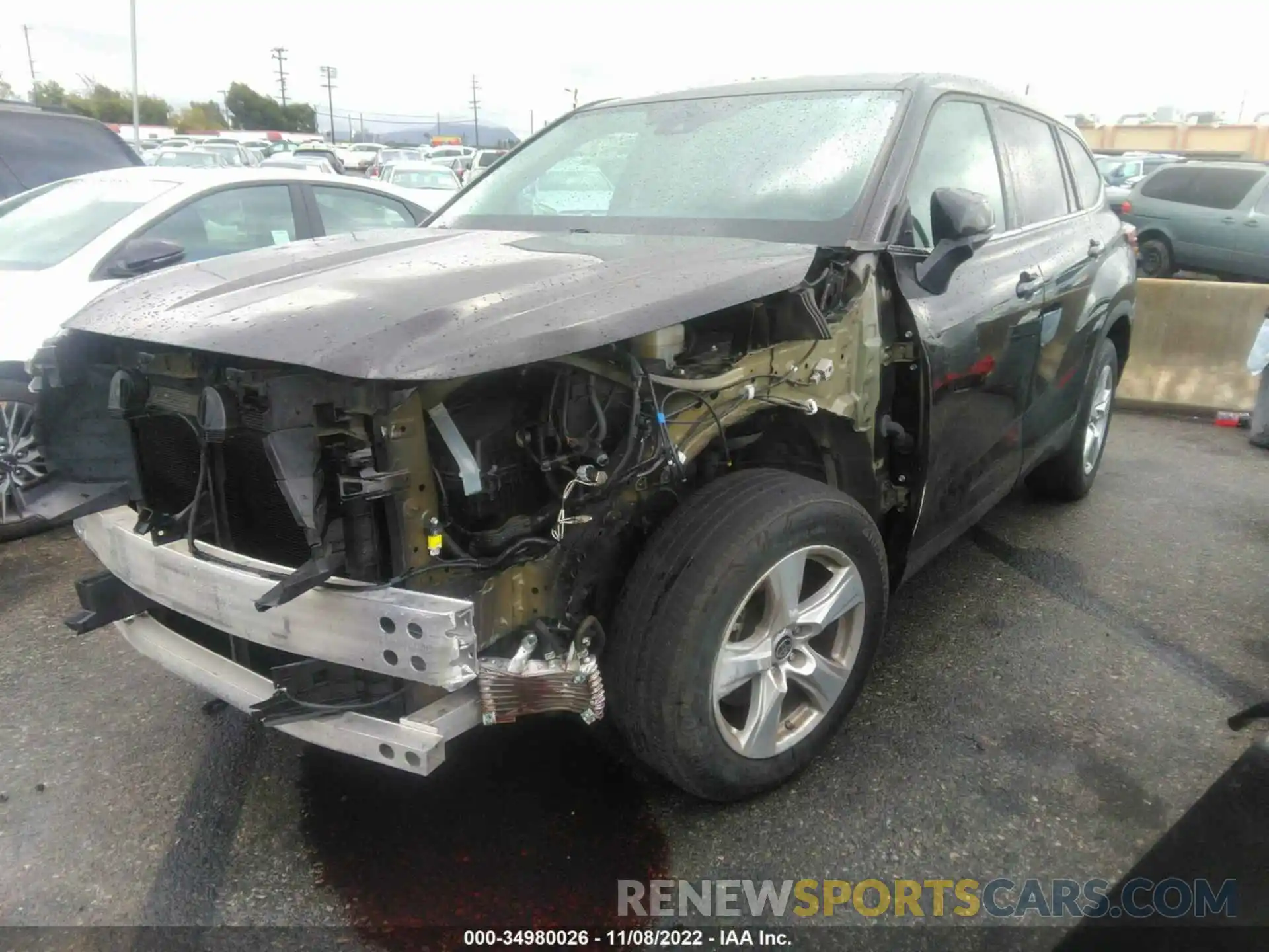 2 Photograph of a damaged car 5TDCZRAH1LS017354 TOYOTA HIGHLANDER 2020