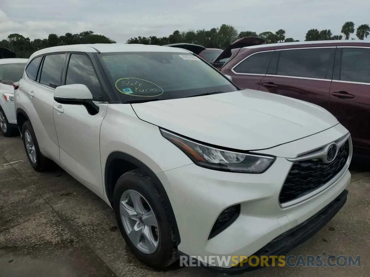 1 Photograph of a damaged car 5TDCZRAH2LS028394 TOYOTA HIGHLANDER 2020