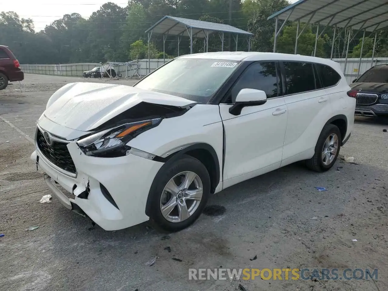 1 Photograph of a damaged car 5TDCZRAH2LS504059 TOYOTA HIGHLANDER 2020