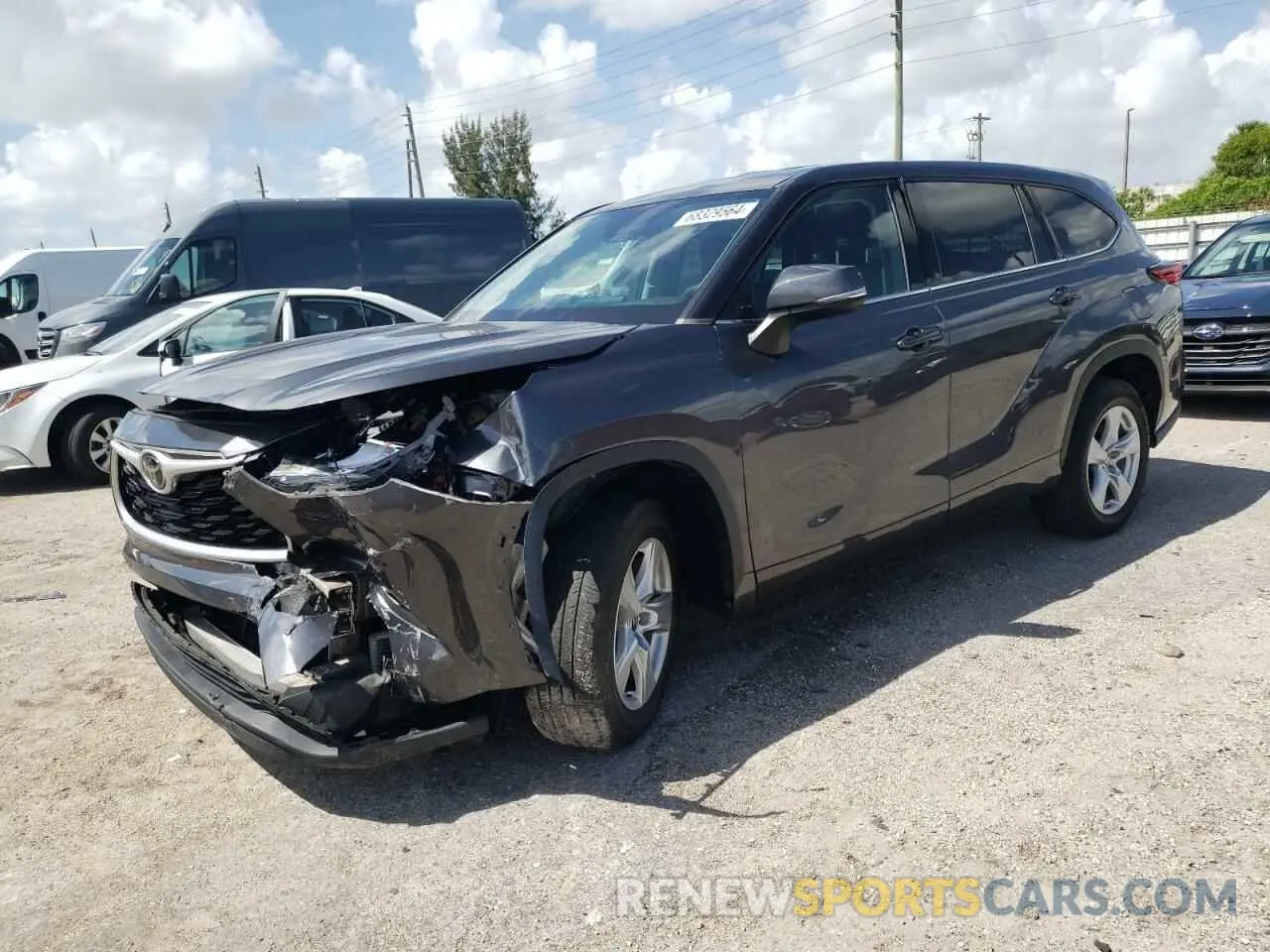1 Photograph of a damaged car 5TDCZRAH2LS508628 TOYOTA HIGHLANDER 2020