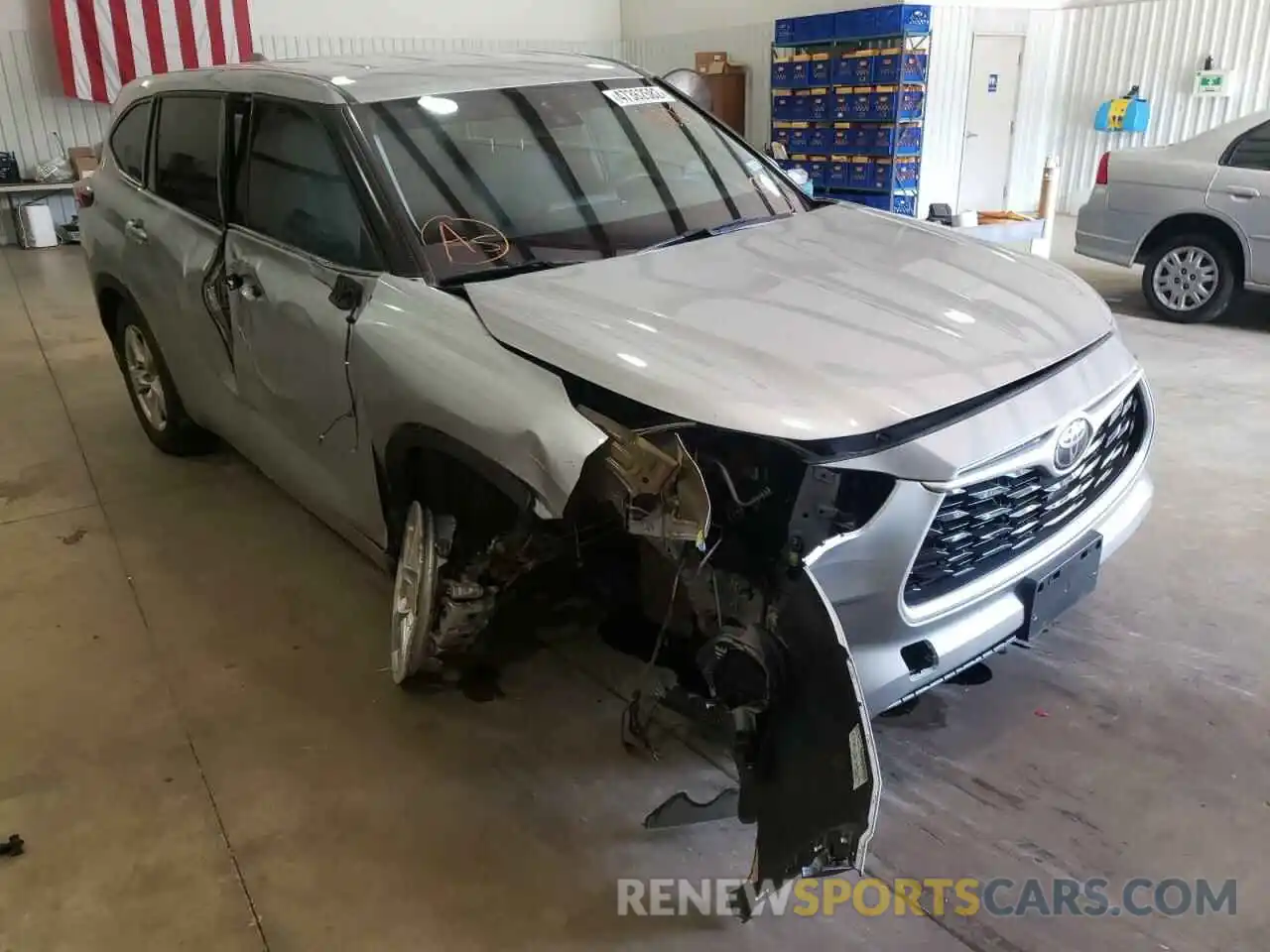 1 Photograph of a damaged car 5TDCZRAH5LS014022 TOYOTA HIGHLANDER 2020