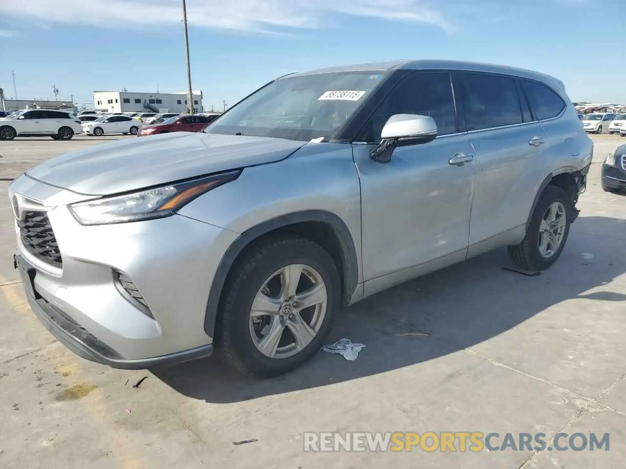 1 Photograph of a damaged car 5TDCZRAH8LS502235 TOYOTA HIGHLANDER 2020
