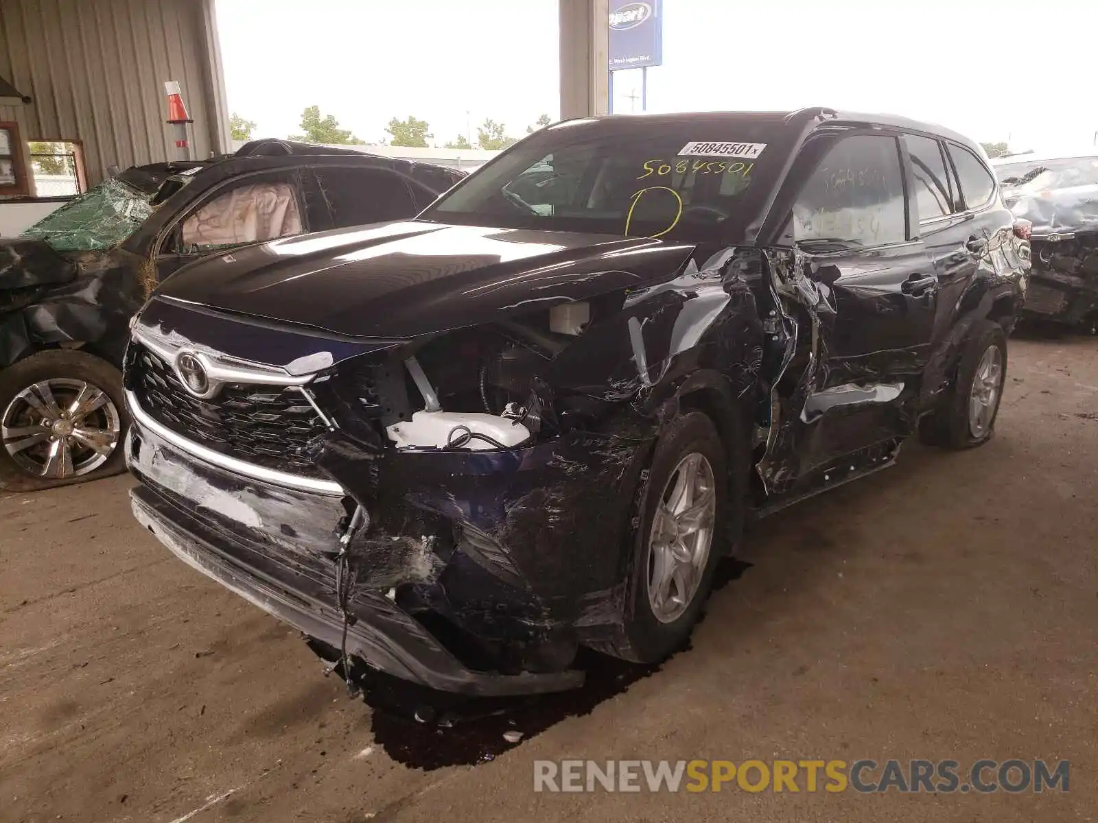 2 Photograph of a damaged car 5TDCZRBH3LS009772 TOYOTA HIGHLANDER 2020