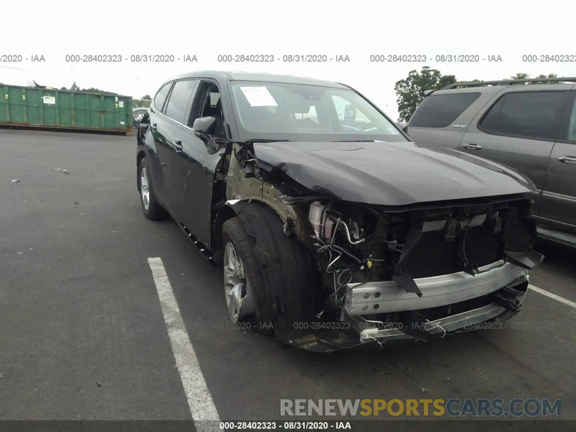 1 Photograph of a damaged car 5TDCZRBH3LS511214 TOYOTA HIGHLANDER 2020