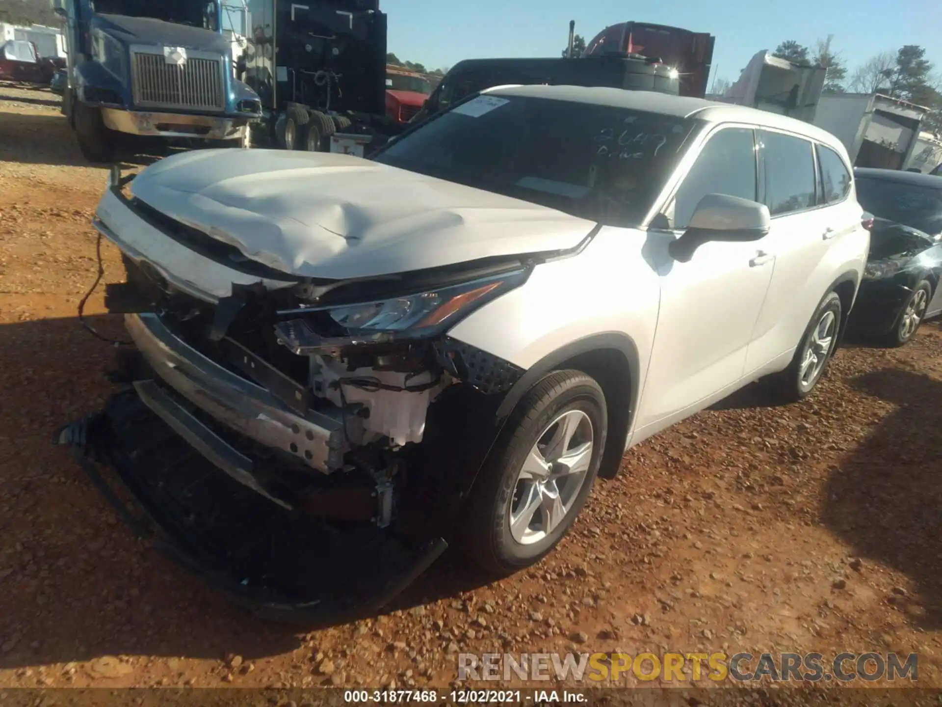 2 Photograph of a damaged car 5TDCZRBHXLS512649 TOYOTA HIGHLANDER 2020