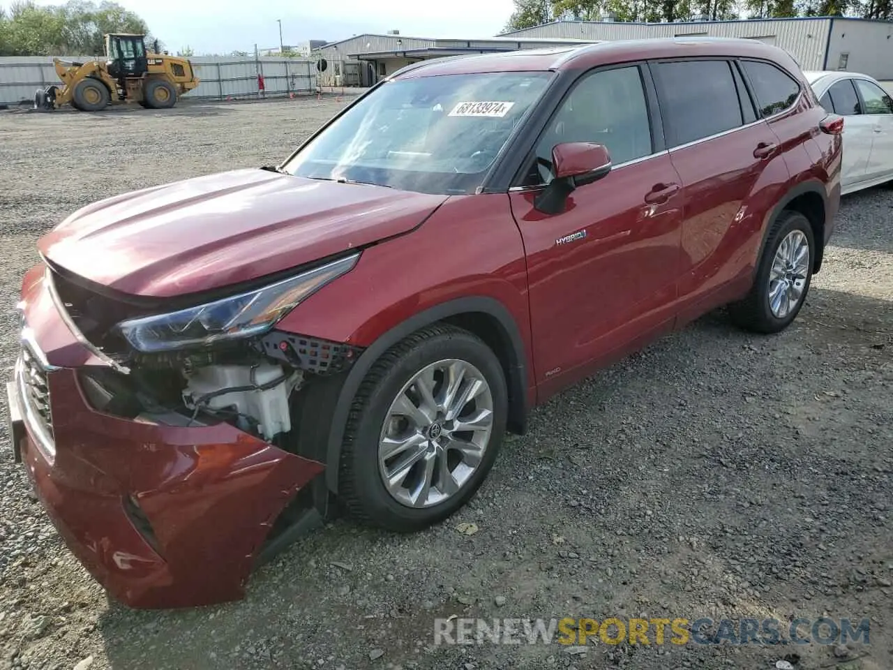 1 Photograph of a damaged car 5TDDBRCH4LS003549 TOYOTA HIGHLANDER 2020