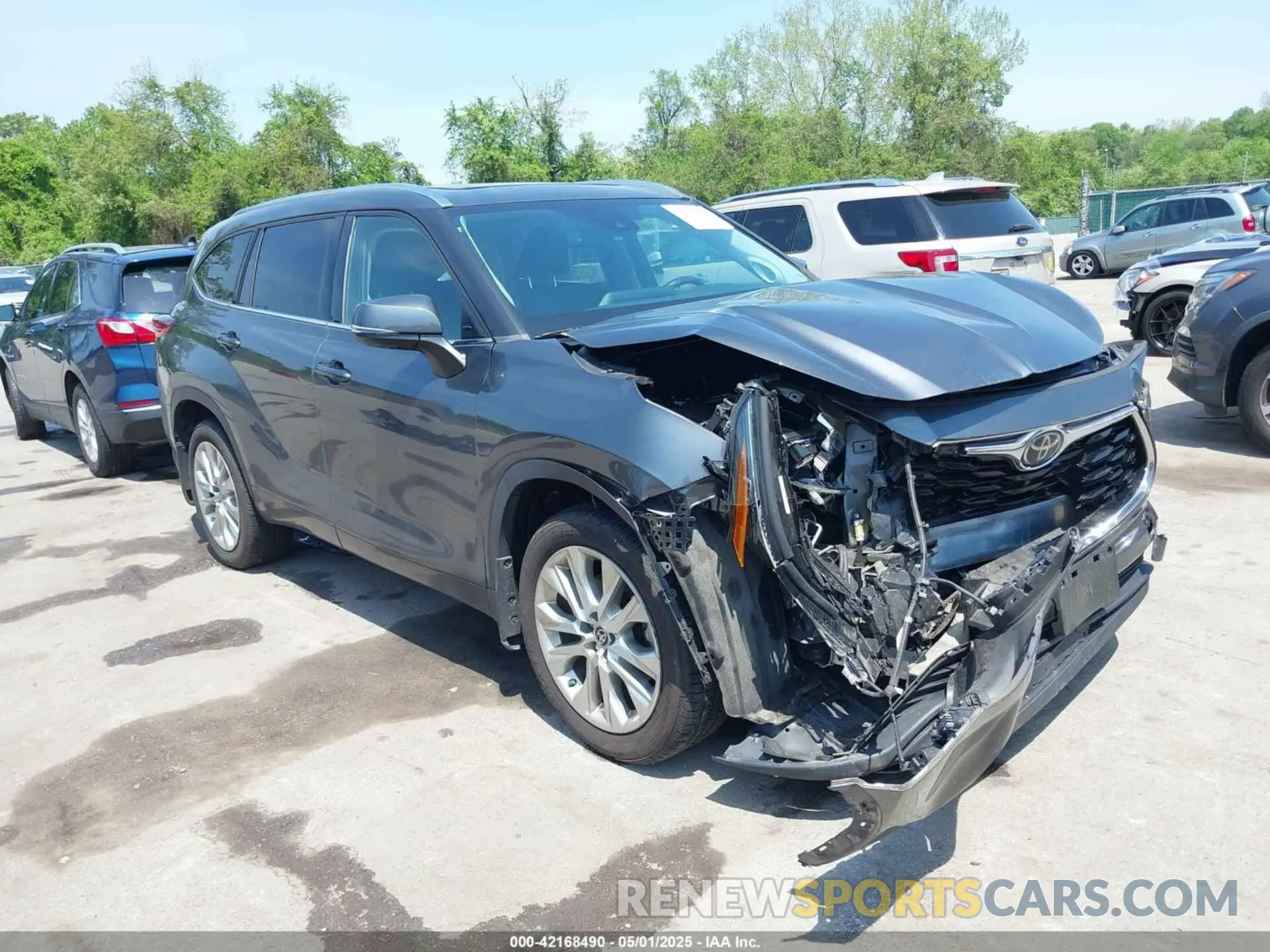 1 Photograph of a damaged car 5TDDZRBH0LS012651 TOYOTA HIGHLANDER 2020