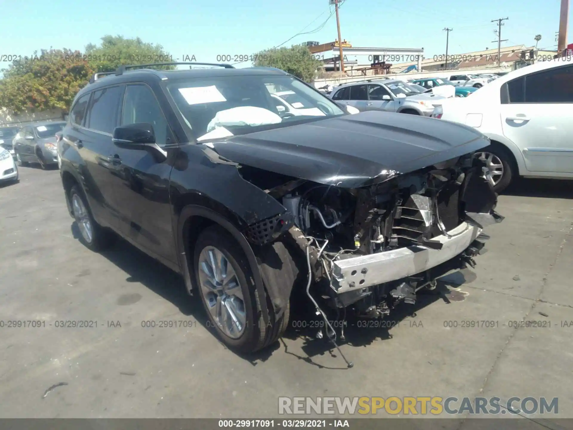 1 Photograph of a damaged car 5TDDZRBH0LS036061 TOYOTA HIGHLANDER 2020