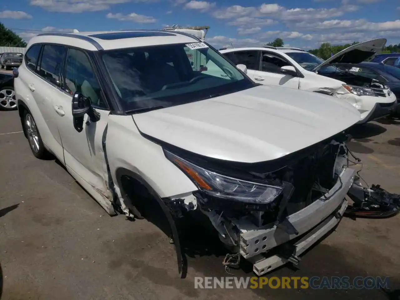 1 Photograph of a damaged car 5TDDZRBH4LS026343 TOYOTA HIGHLANDER 2020