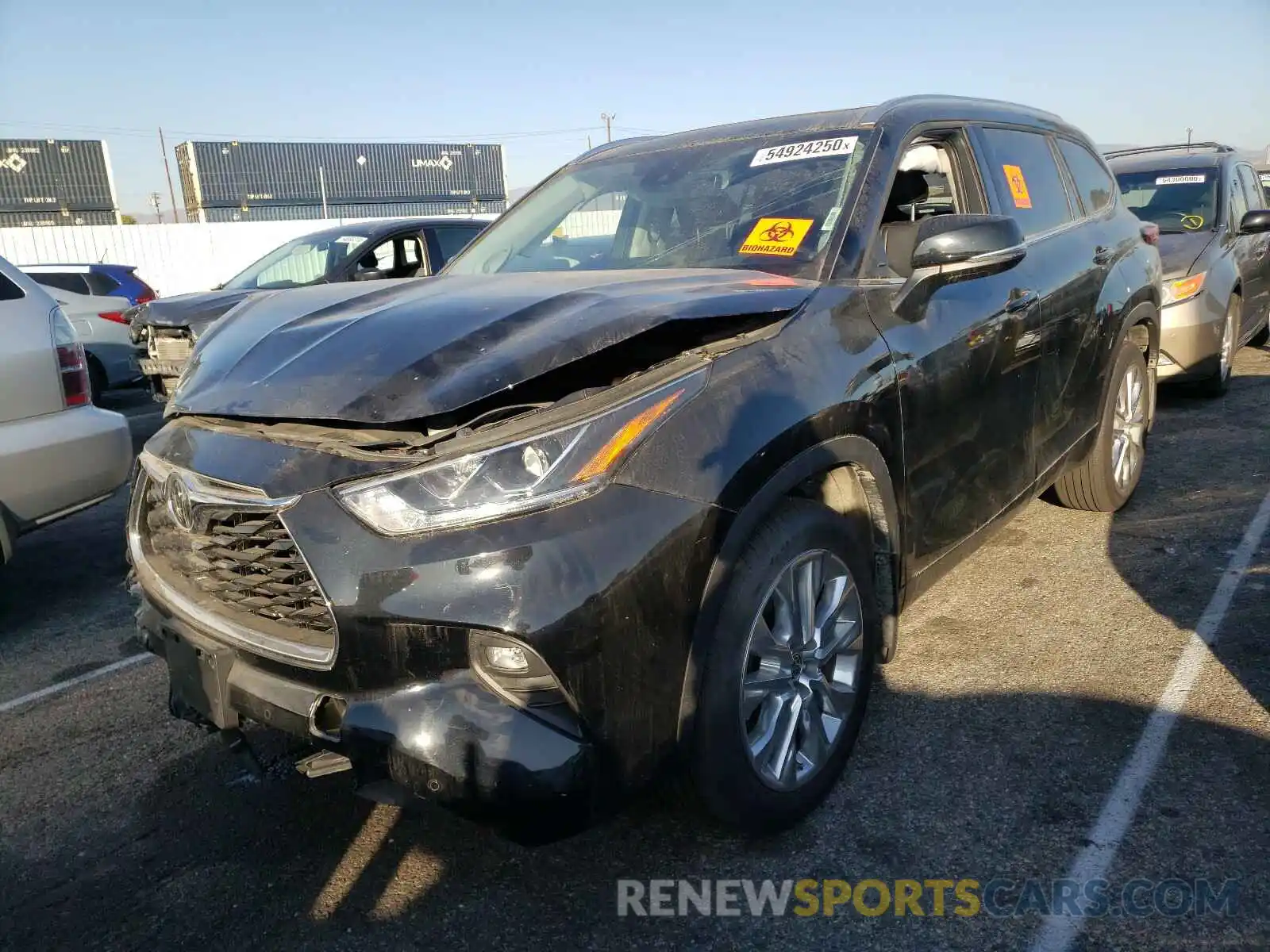 2 Photograph of a damaged car 5TDDZRBH7LS007642 TOYOTA HIGHLANDER 2020