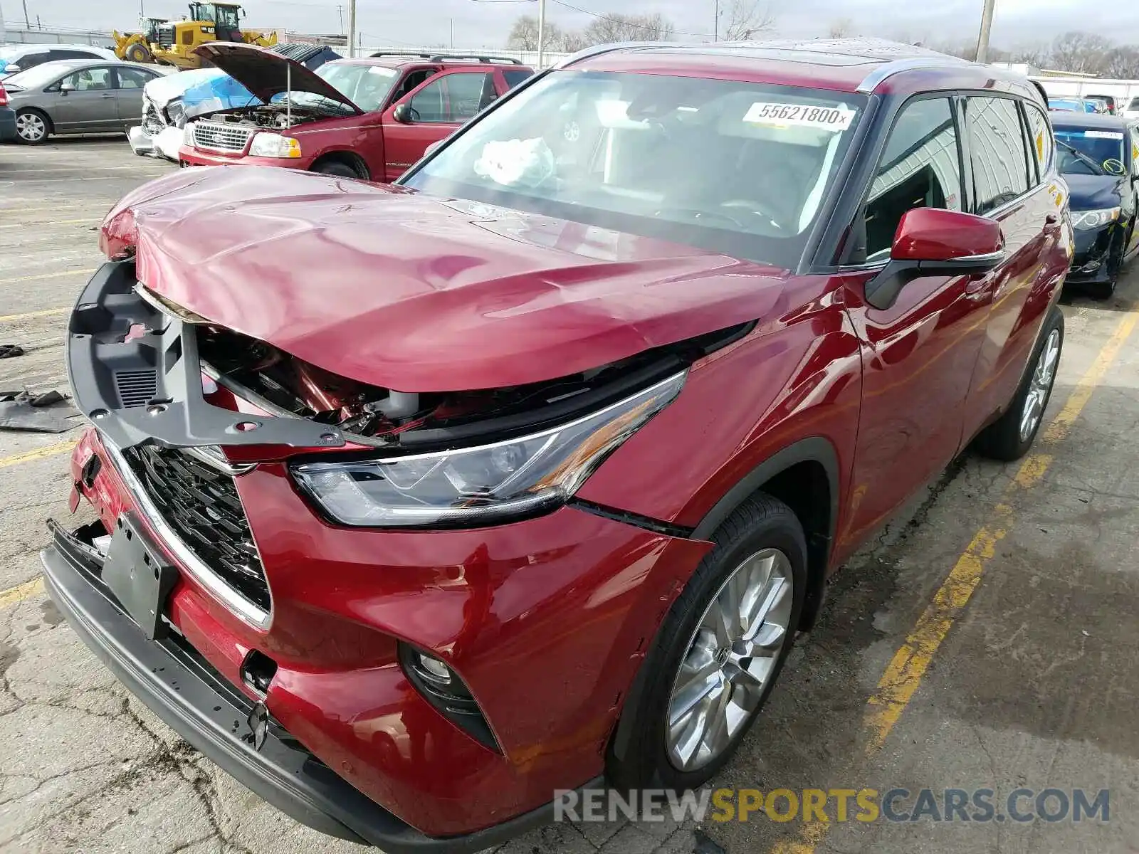 2 Photograph of a damaged car 5TDDZRBH7LS028457 TOYOTA HIGHLANDER 2020