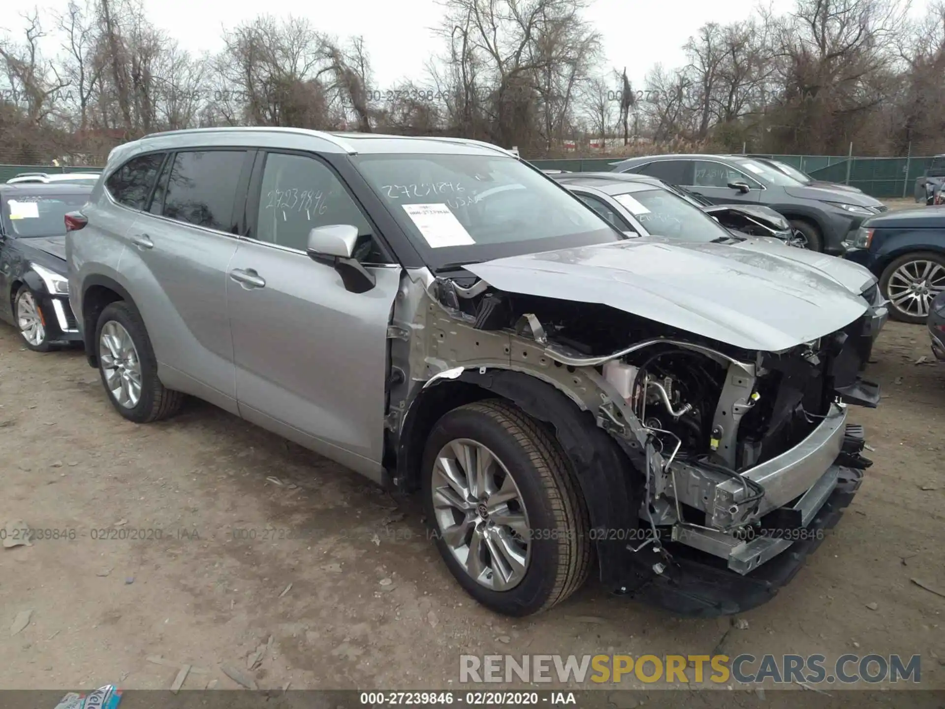 1 Photograph of a damaged car 5TDDZRBH8LS000795 TOYOTA HIGHLANDER 2020