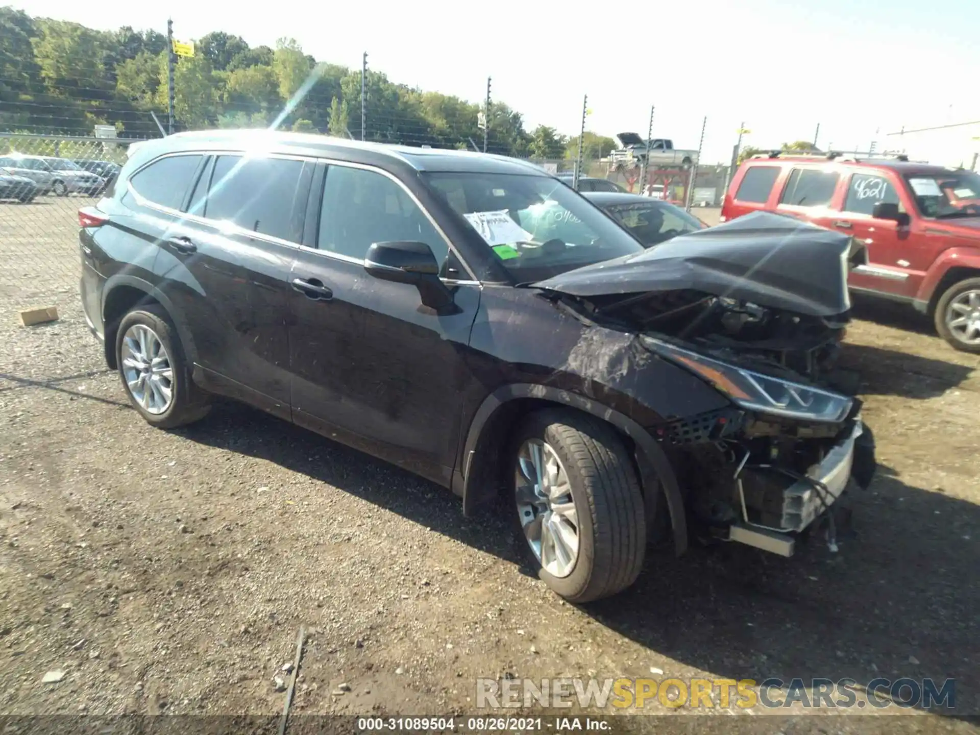 1 Photograph of a damaged car 5TDDZRBH8LS016091 TOYOTA HIGHLANDER 2020