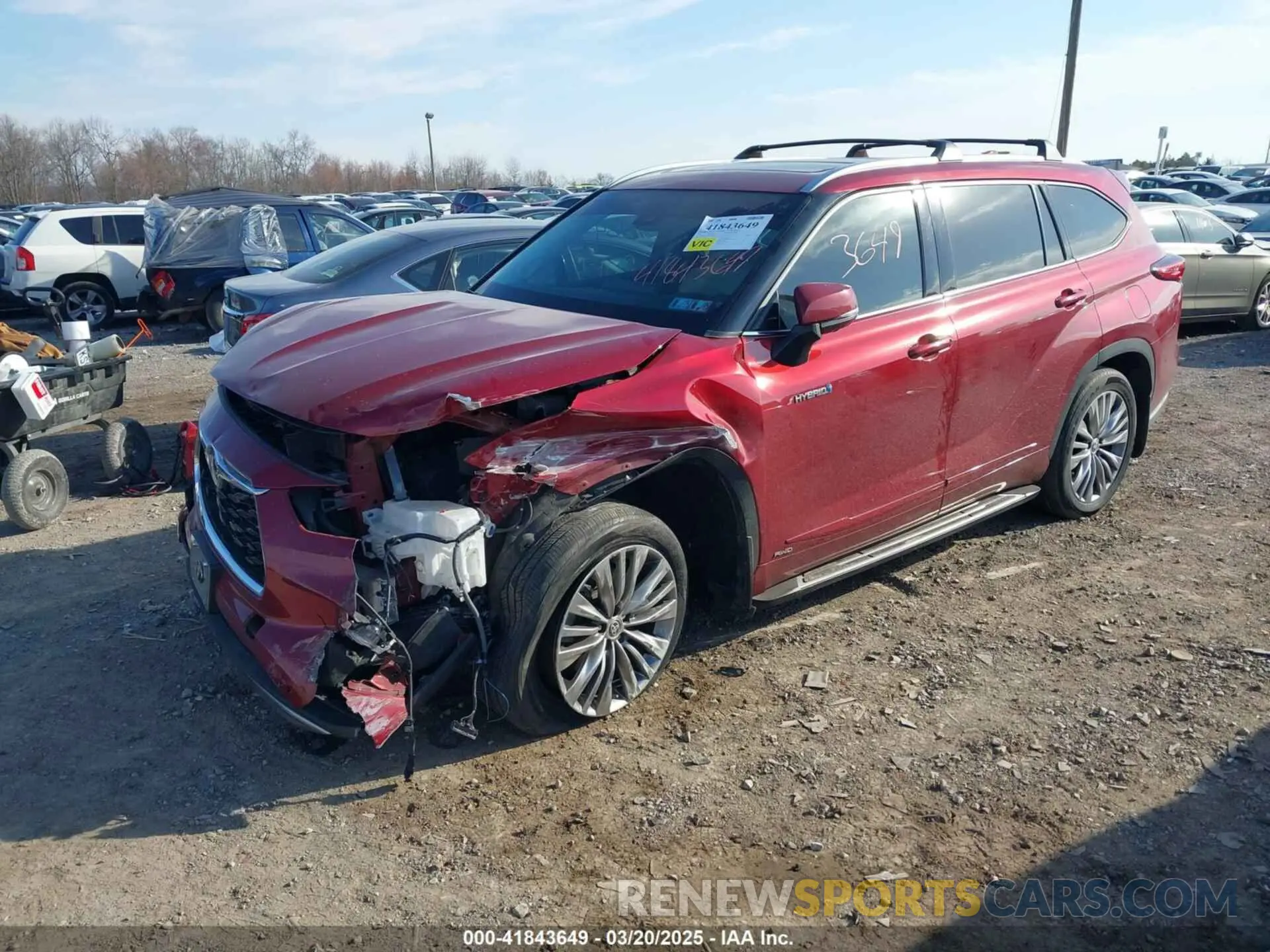 2 Photograph of a damaged car 5TDEBRCH8LS005843 TOYOTA HIGHLANDER 2020