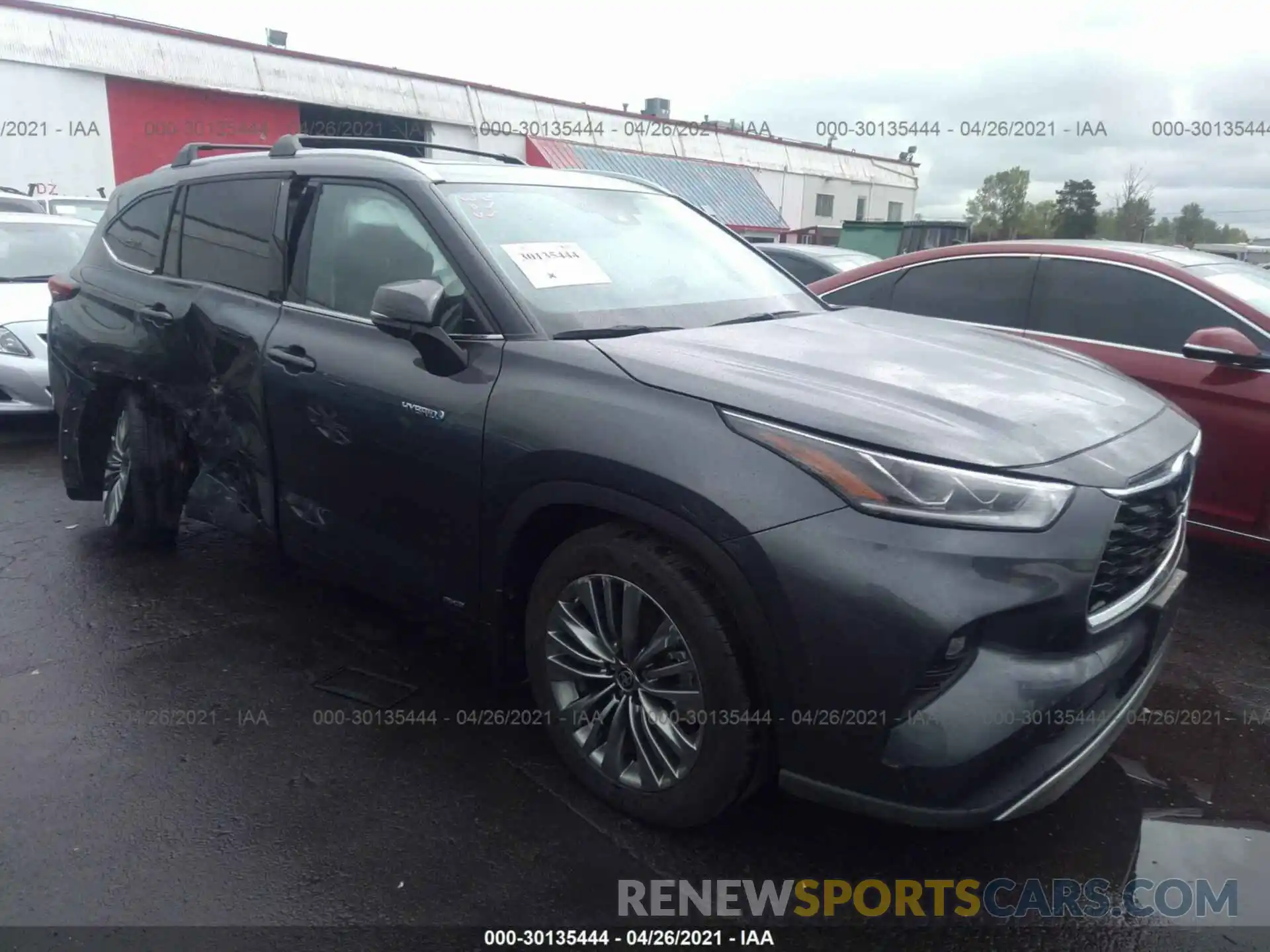 1 Photograph of a damaged car 5TDEBRCH9LS005561 TOYOTA HIGHLANDER 2020