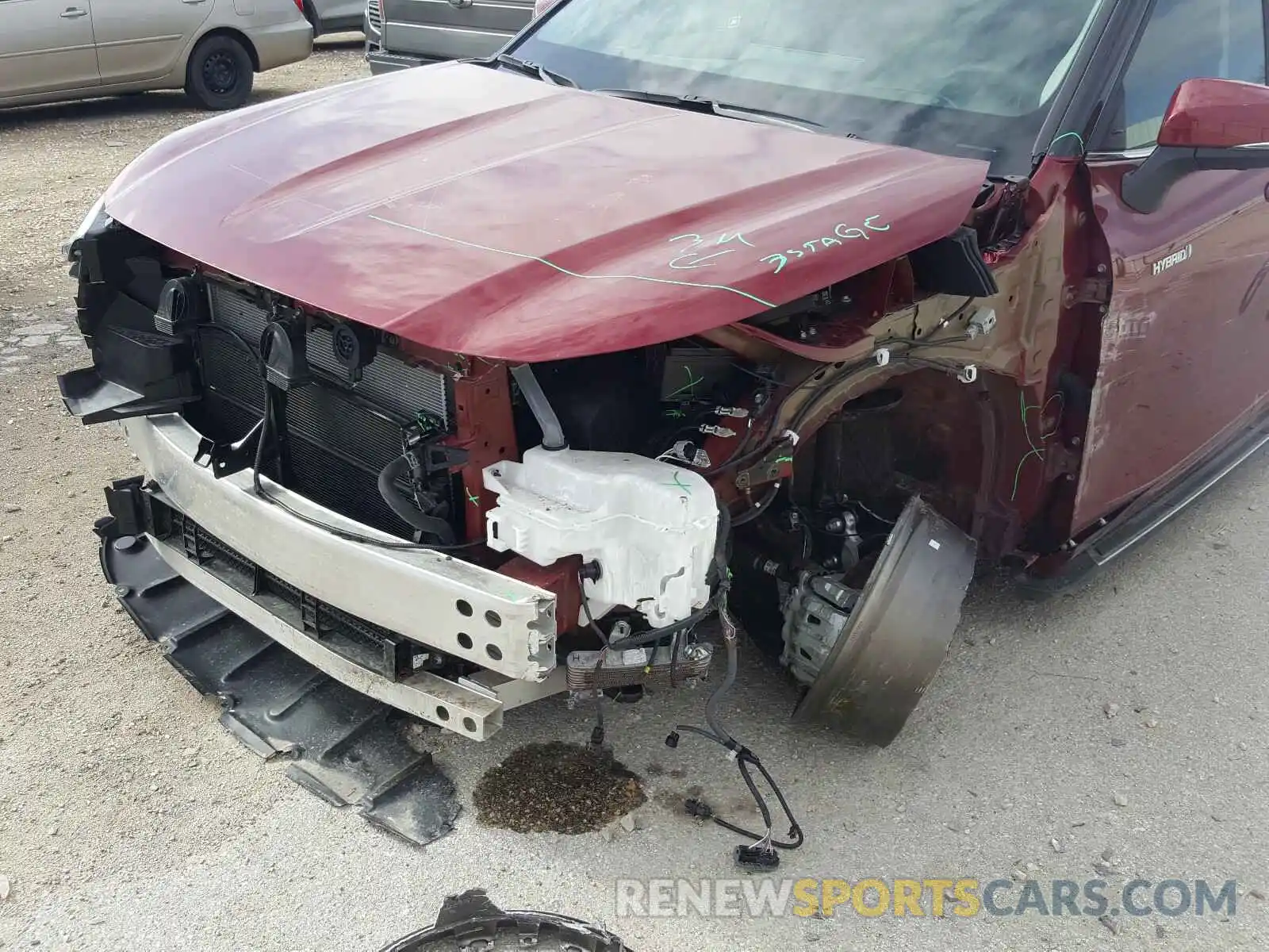 9 Photograph of a damaged car 5TDFARAHXLS003716 TOYOTA HIGHLANDER 2020