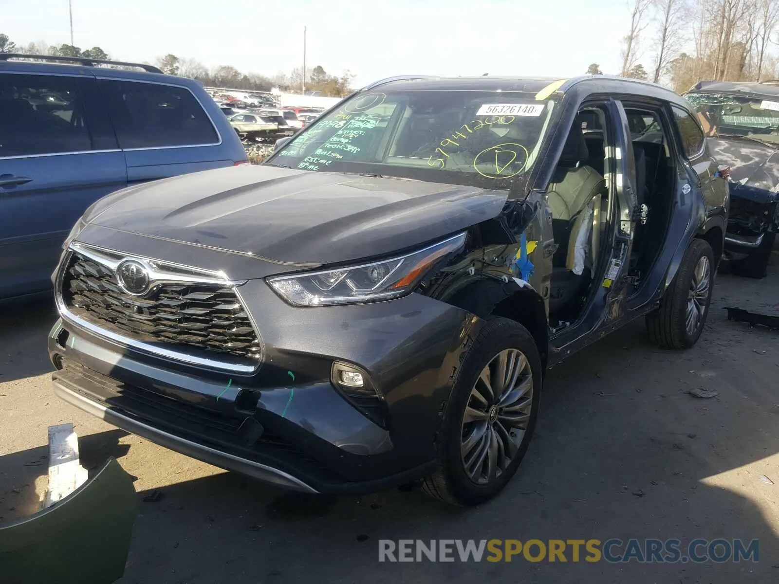2 Photograph of a damaged car 5TDFZRAH1LS025788 TOYOTA HIGHLANDER 2020