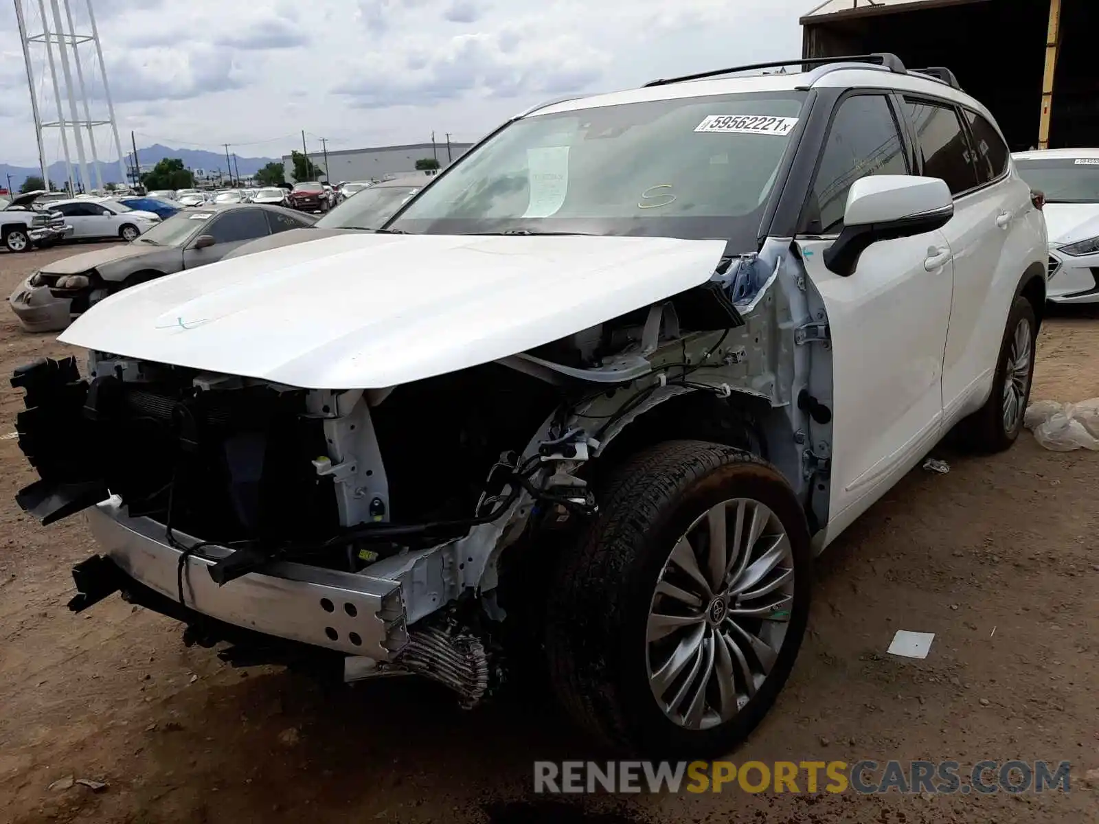 2 Photograph of a damaged car 5TDFZRAH4LS018267 TOYOTA HIGHLANDER 2020