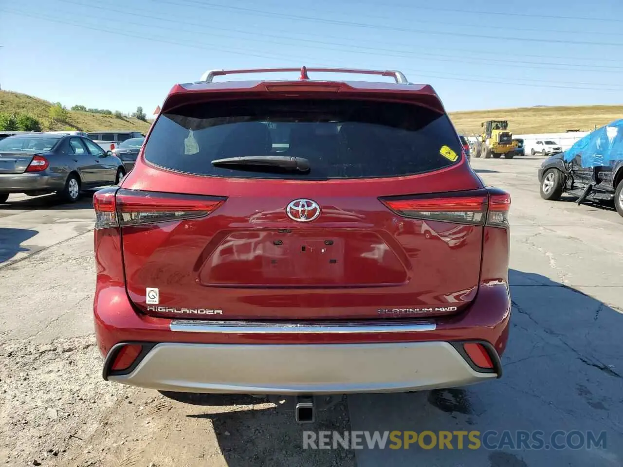 6 Photograph of a damaged car 5TDFZRBH1LS020587 TOYOTA HIGHLANDER 2020