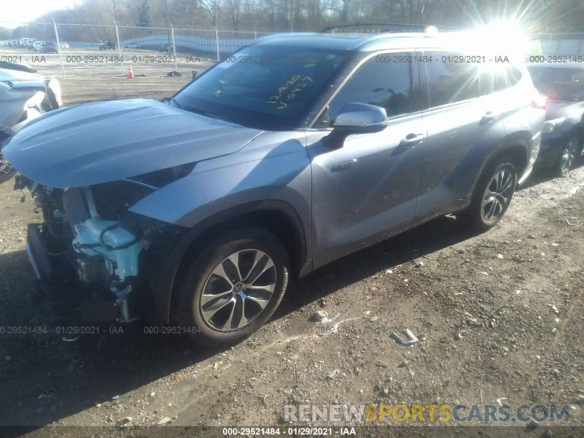 2 Photograph of a damaged car 5TDGARAH0LS000957 TOYOTA HIGHLANDER 2020