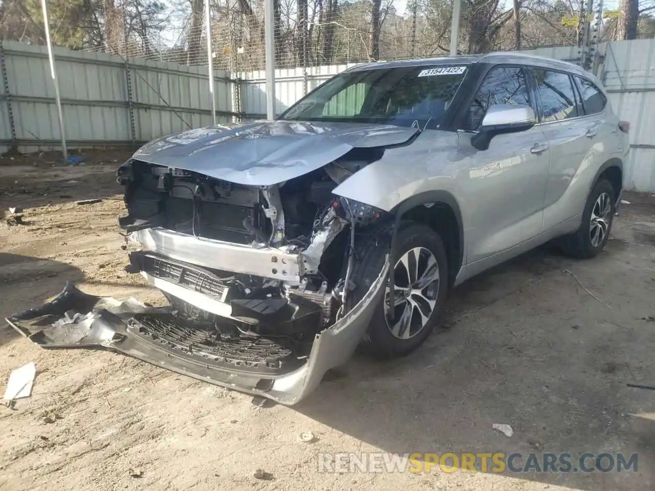 2 Photograph of a damaged car 5TDGARAH2LS501784 TOYOTA HIGHLANDER 2020