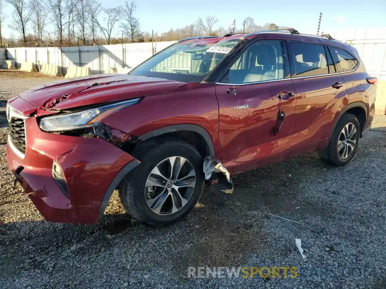 1 Photograph of a damaged car 5TDGARAH5LS500807 TOYOTA HIGHLANDER 2020