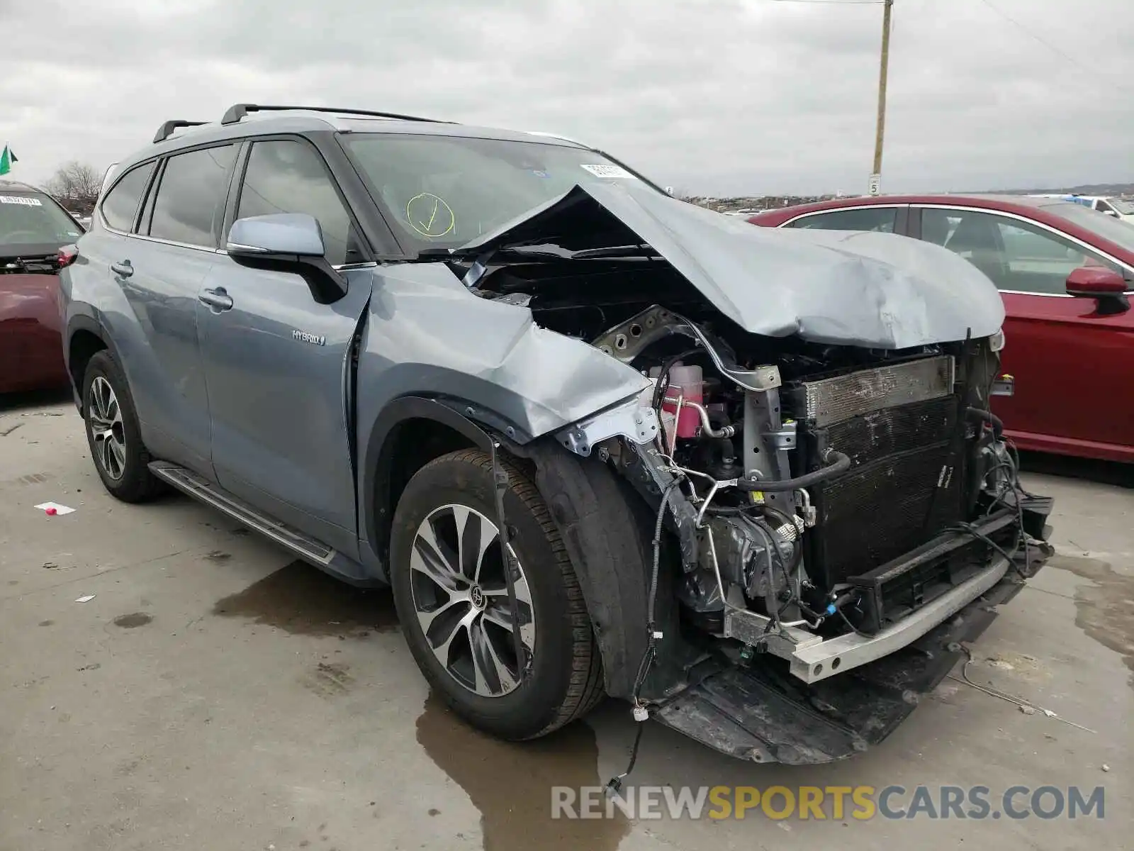 1 Photograph of a damaged car 5TDGARAH9LS001007 TOYOTA HIGHLANDER 2020