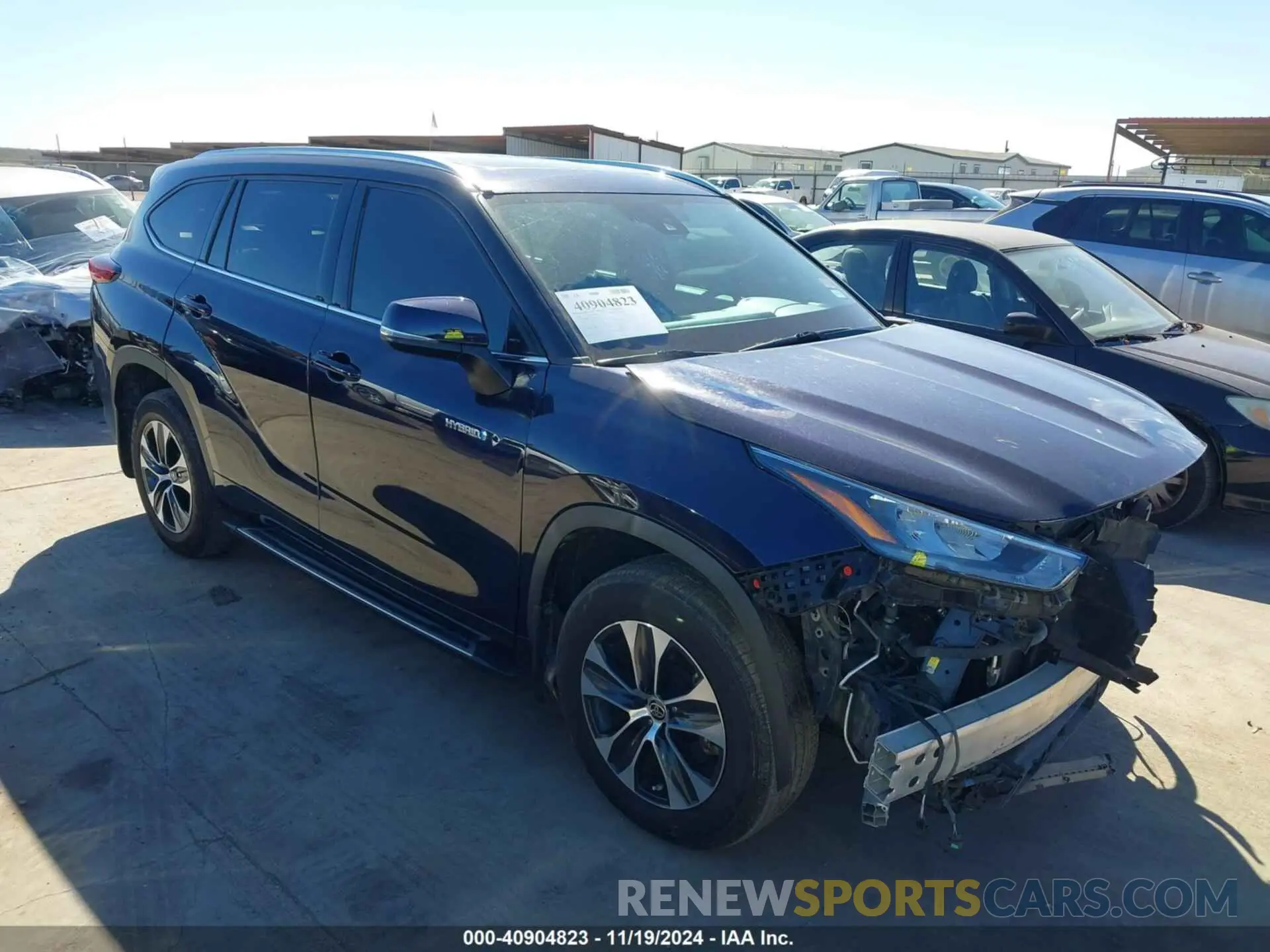 1 Photograph of a damaged car 5TDGARAH9LS502835 TOYOTA HIGHLANDER 2020