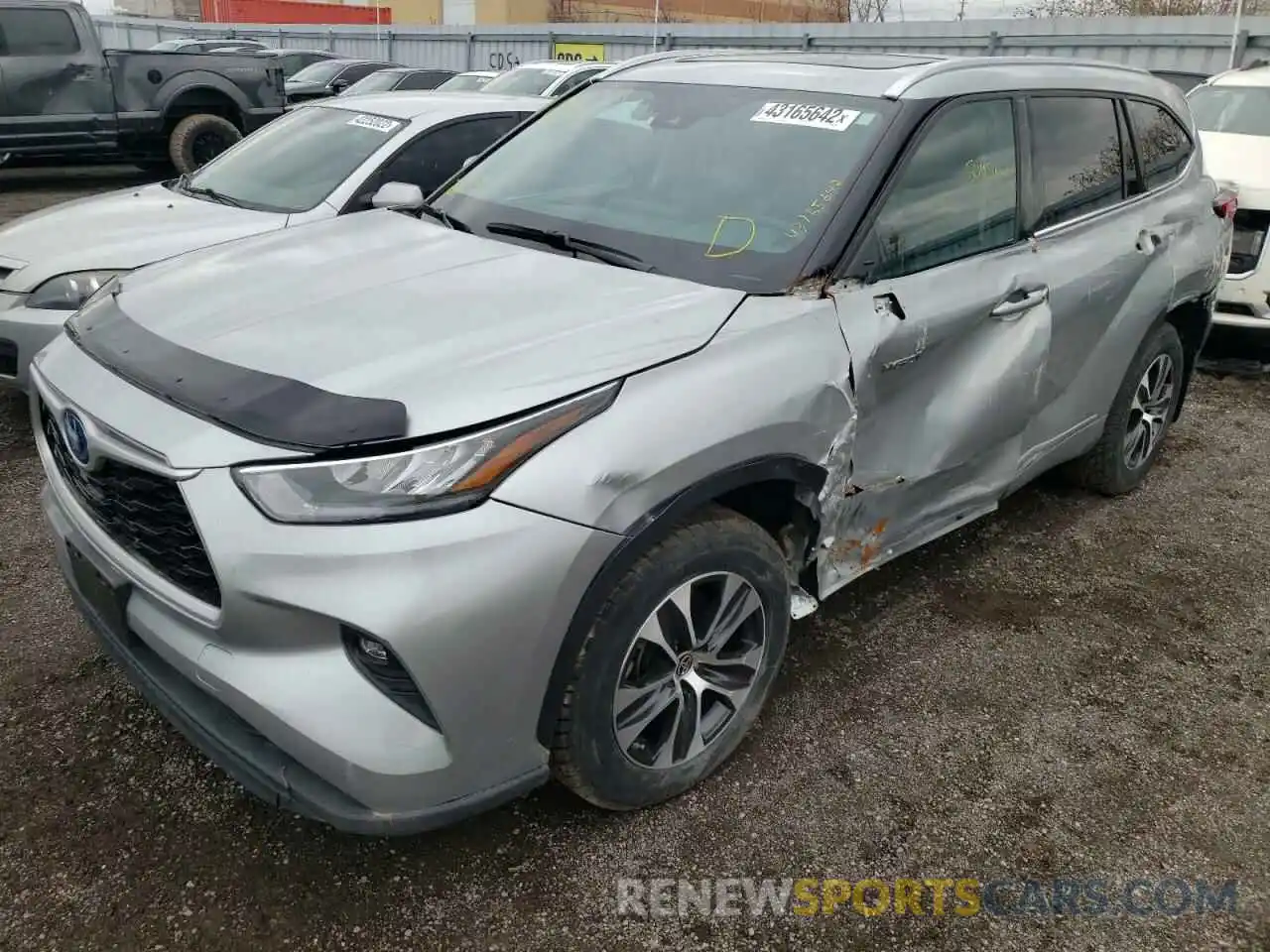 2 Photograph of a damaged car 5TDGBRCH0LS012181 TOYOTA HIGHLANDER 2020