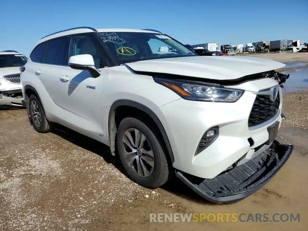 1 Photograph of a damaged car 5TDGBRCH1LS501933 TOYOTA HIGHLANDER 2020