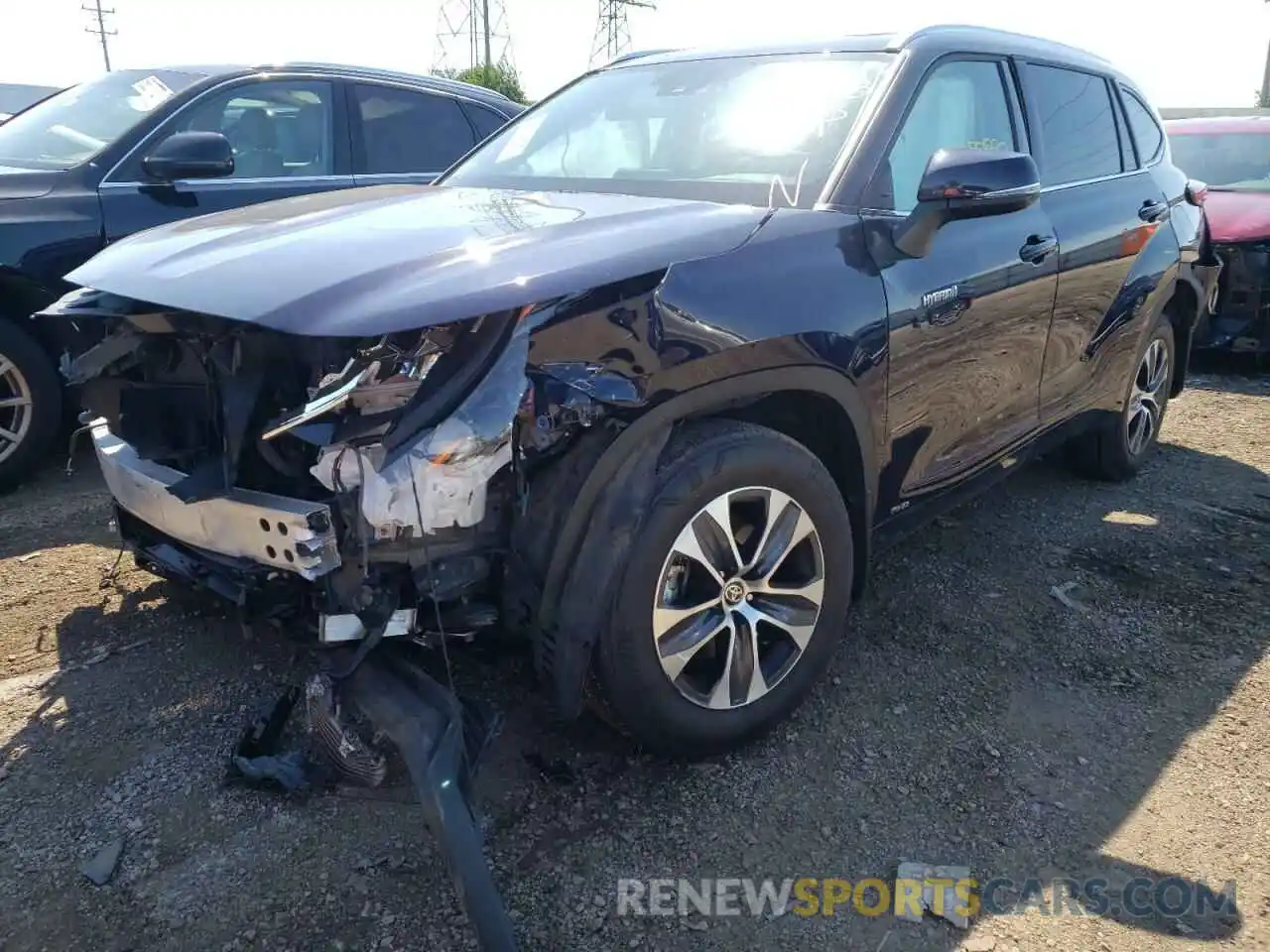 2 Photograph of a damaged car 5TDGBRCH2LS510236 TOYOTA HIGHLANDER 2020