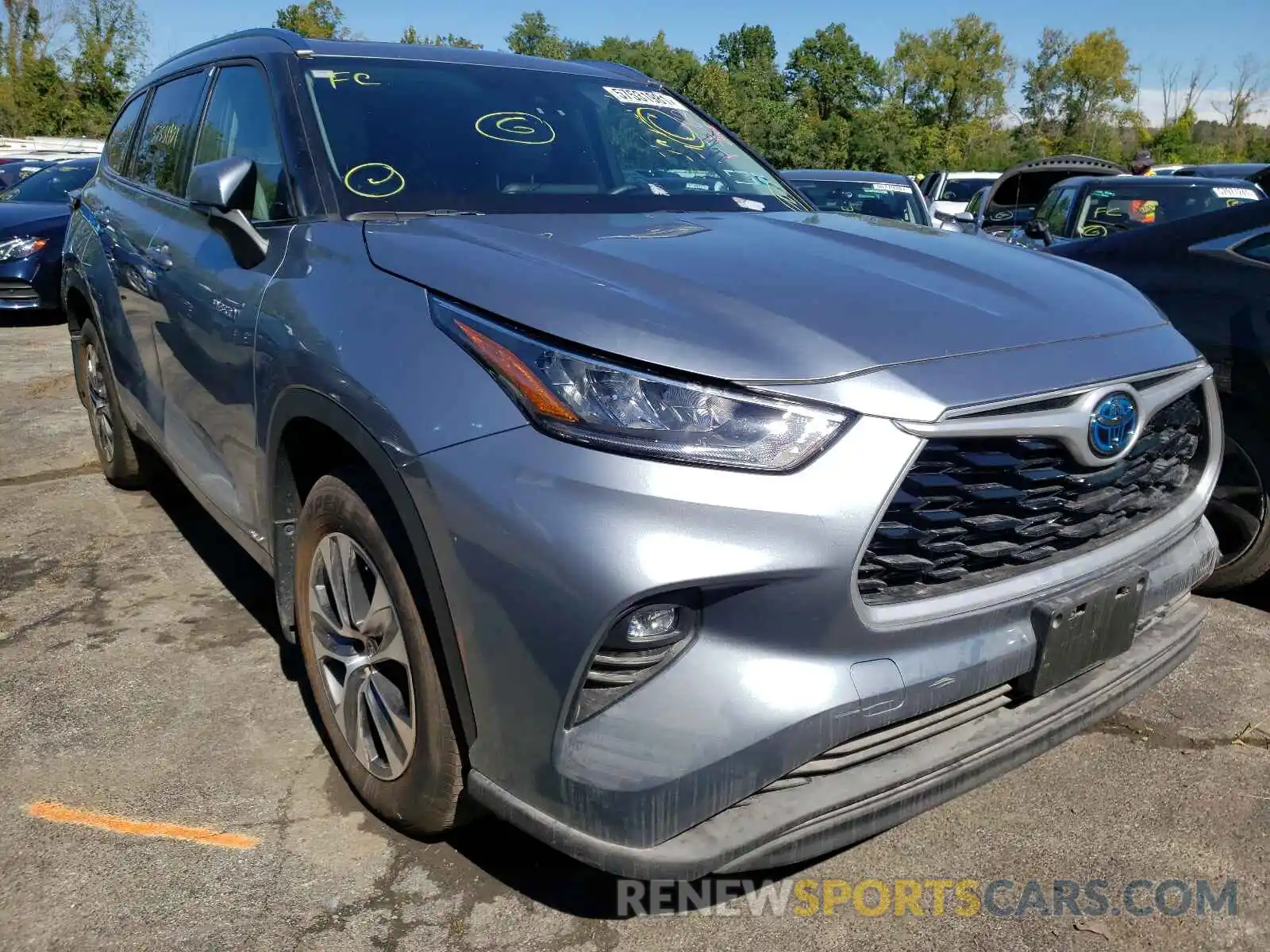 1 Photograph of a damaged car 5TDGBRCH3LS009002 TOYOTA HIGHLANDER 2020