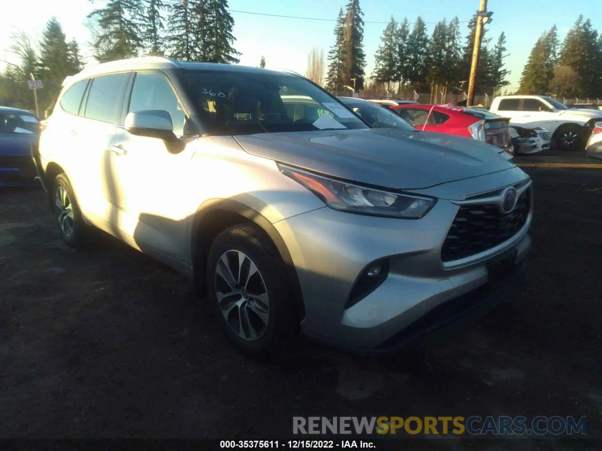 1 Photograph of a damaged car 5TDGBRCH6LS507159 TOYOTA HIGHLANDER 2020