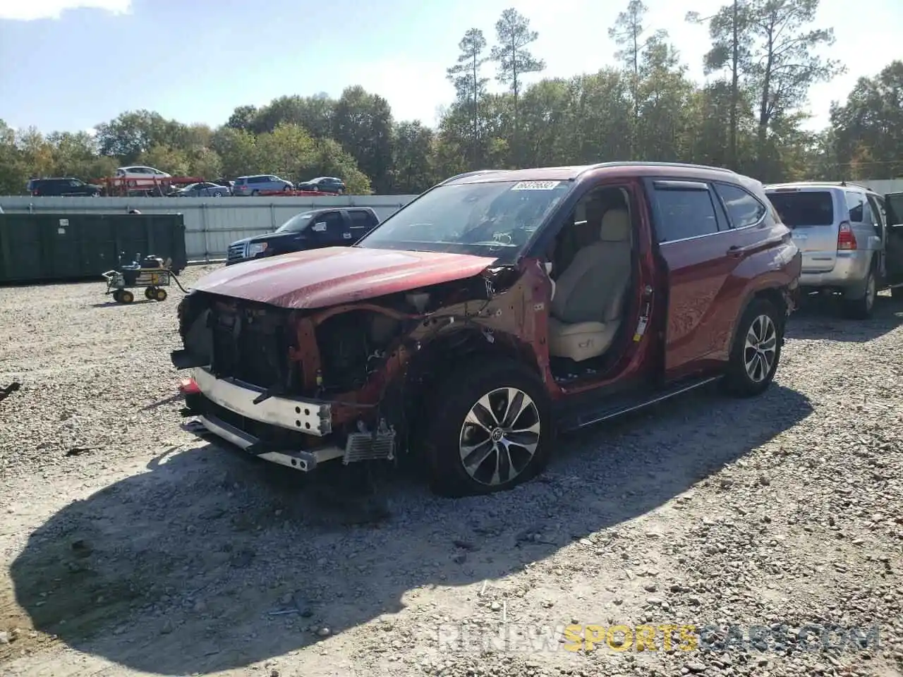 2 Photograph of a damaged car 5TDGZRAH0LS028993 TOYOTA HIGHLANDER 2020