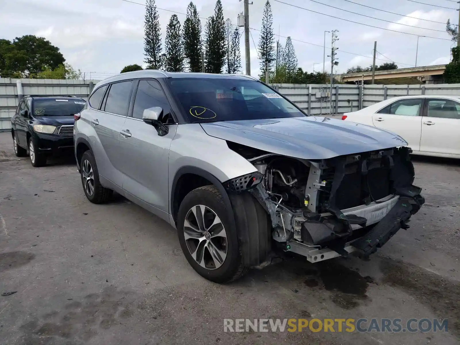 1 Photograph of a damaged car 5TDGZRAH0LS505759 TOYOTA HIGHLANDER 2020